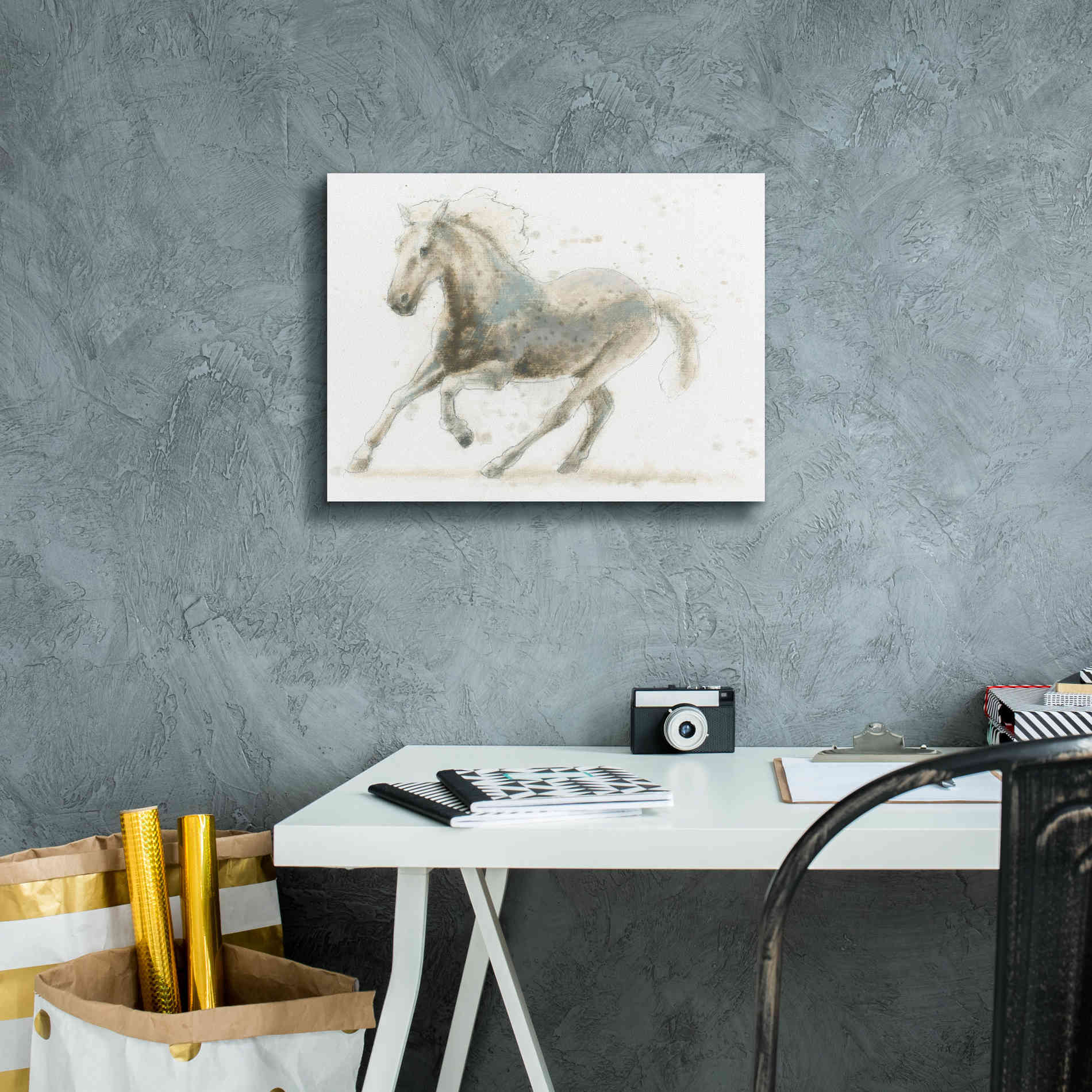 'Stallion II Horizontal' by James Wiens, Canvas Wall Art,16 x 12