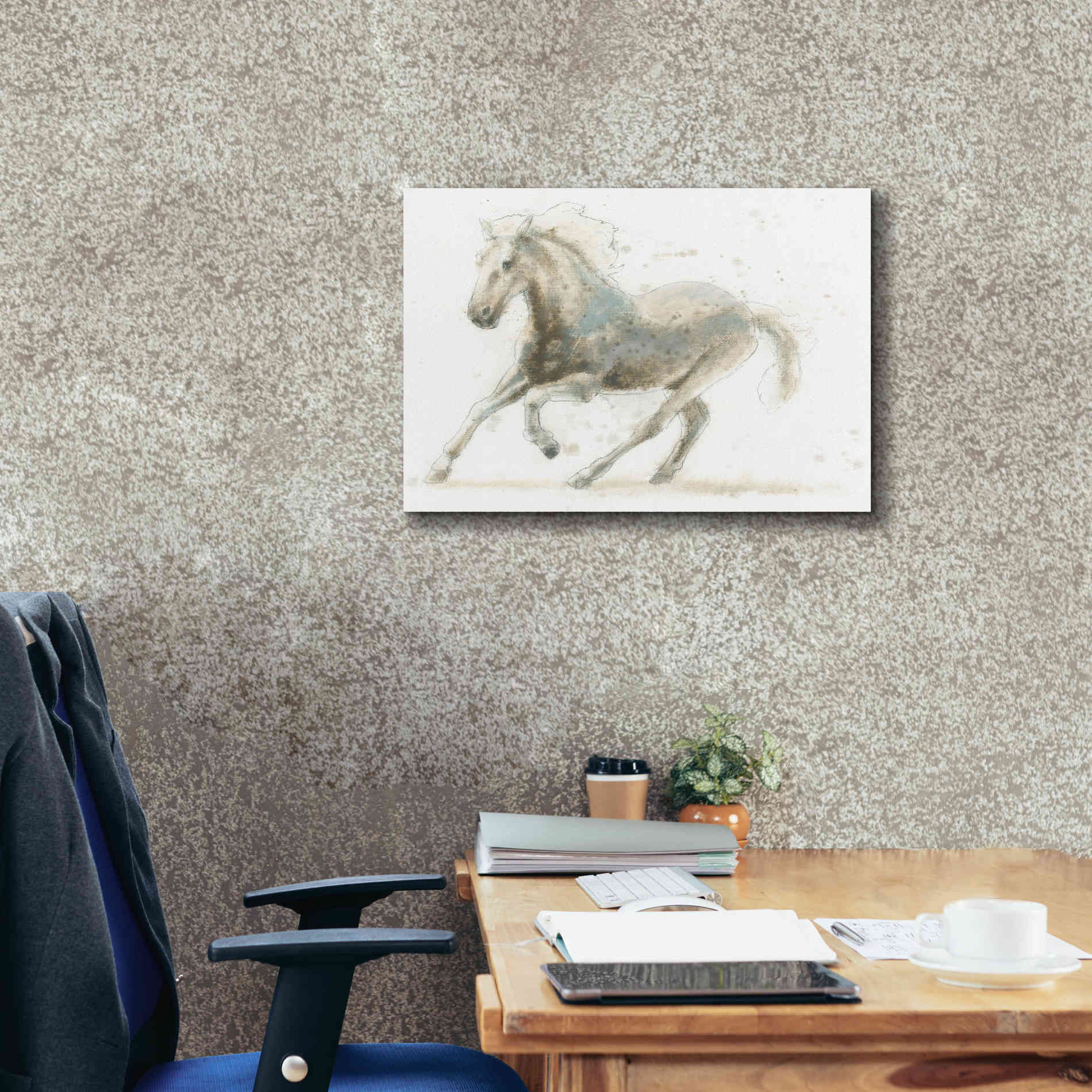 'Stallion II Horizontal' by James Wiens, Canvas Wall Art,24 x 20