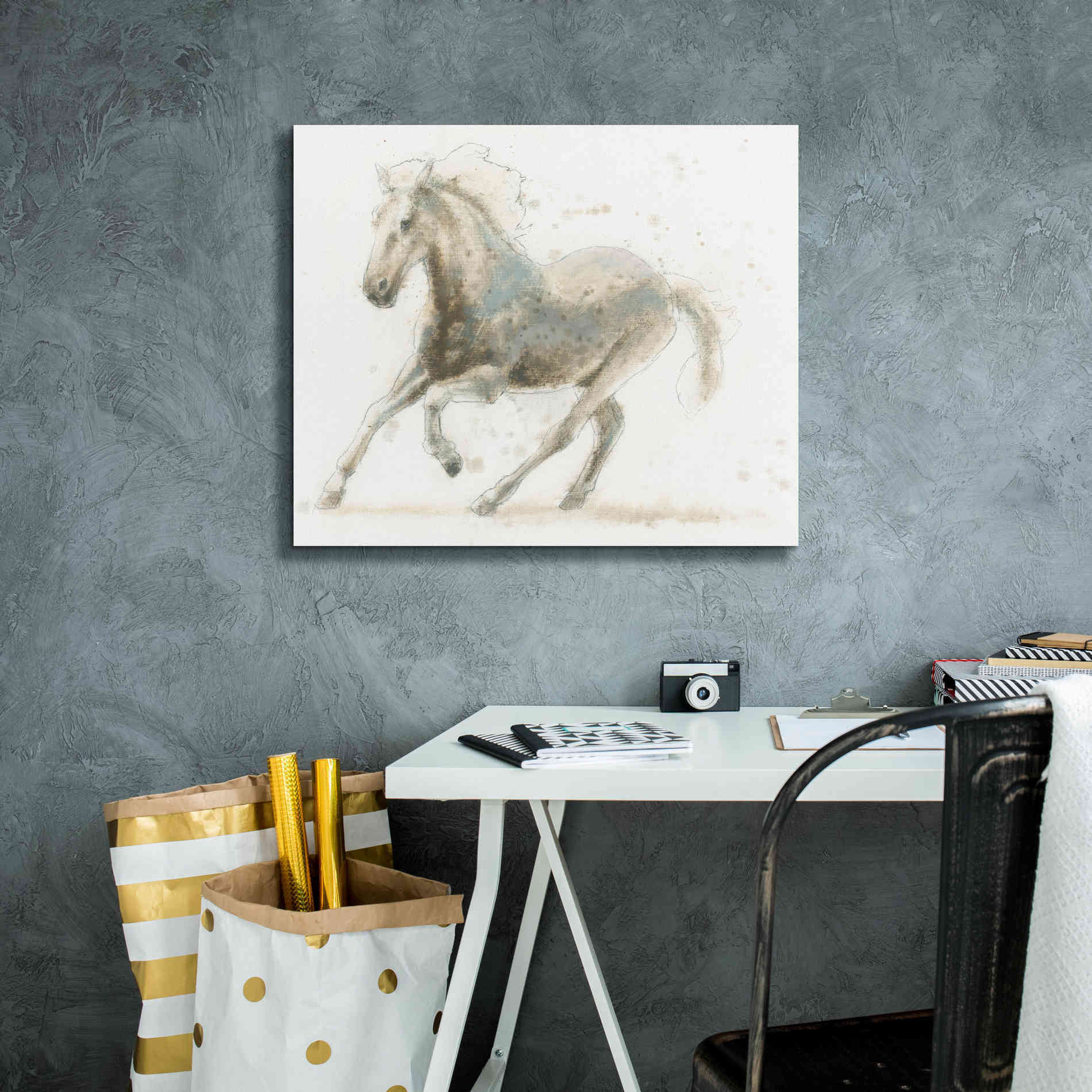 'Stallion II Horizontal' by James Wiens, Canvas Wall Art,24 x 20