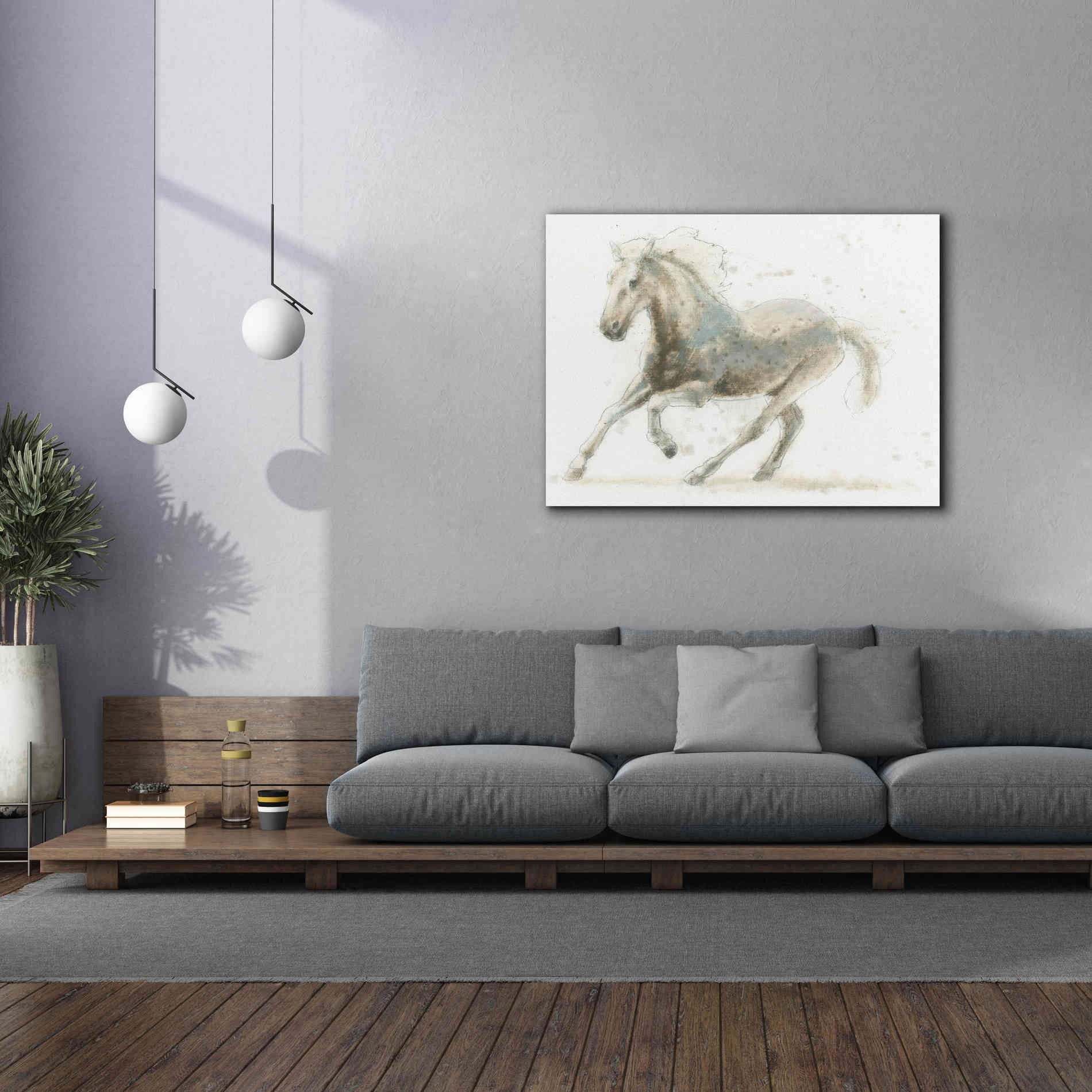 'Stallion II Horizontal' by James Wiens, Canvas Wall Art,54 x 40