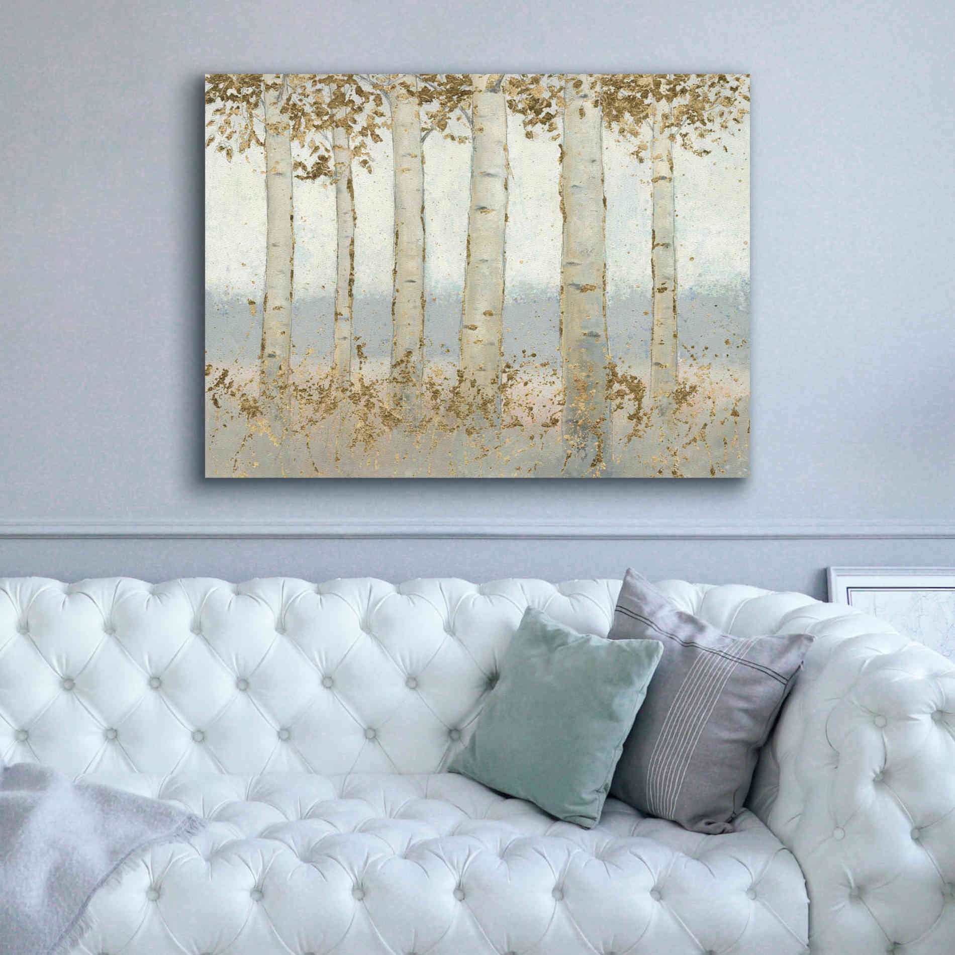 'Magnificent Birch Grove' by James Wiens, Canvas Wall Art,54 x 40