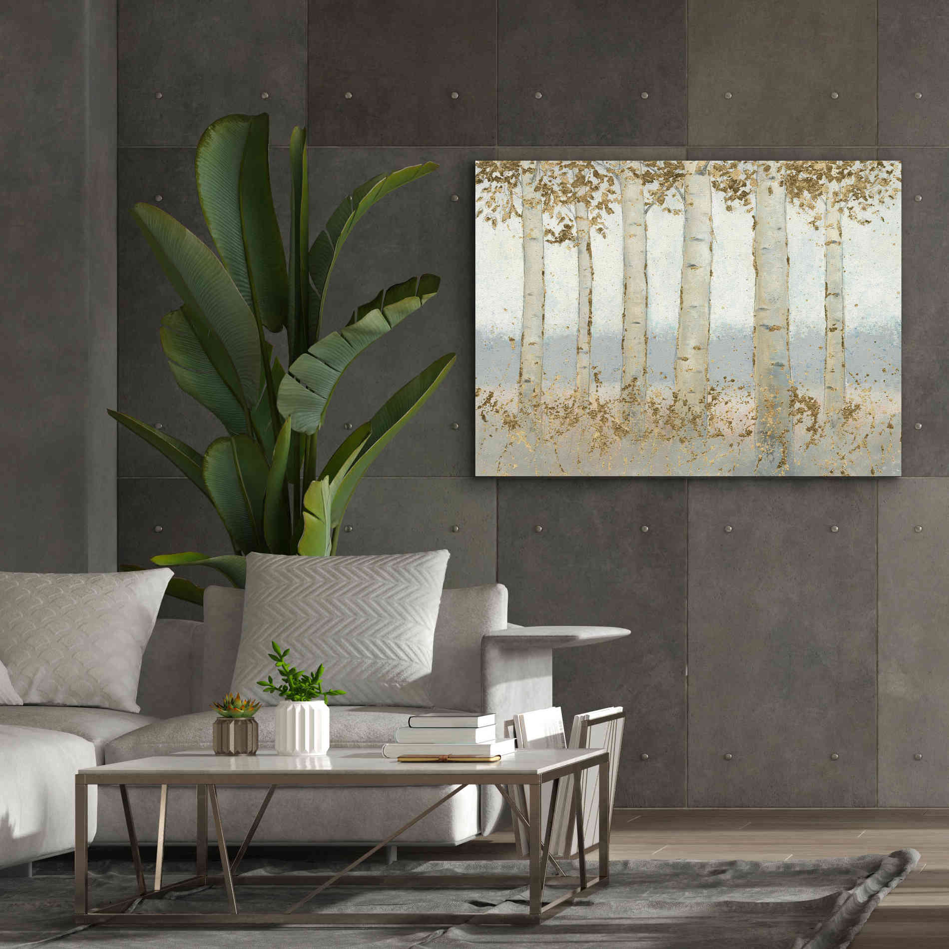 'Magnificent Birch Grove' by James Wiens, Canvas Wall Art,54 x 40