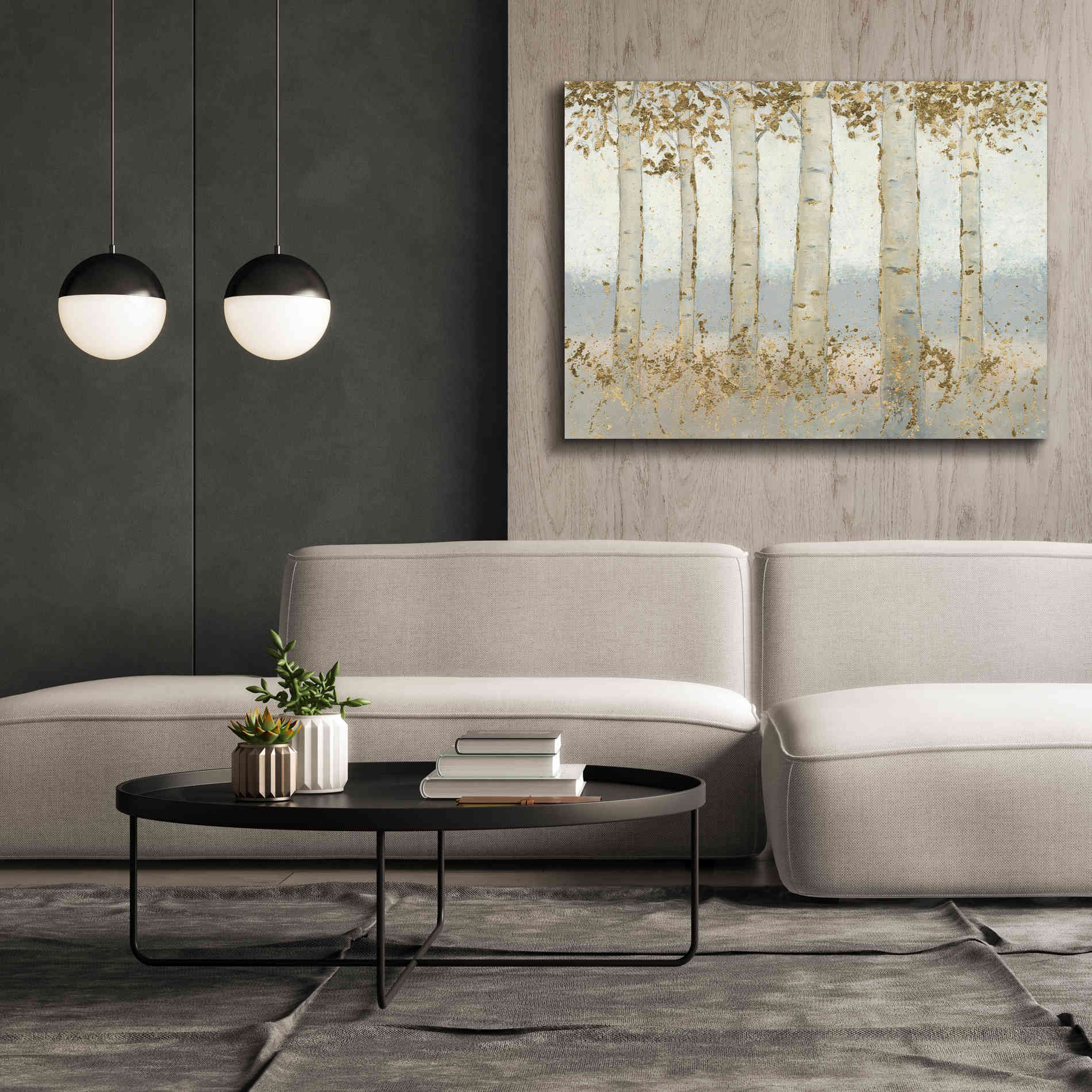 'Magnificent Birch Grove' by James Wiens, Canvas Wall Art,54 x 40