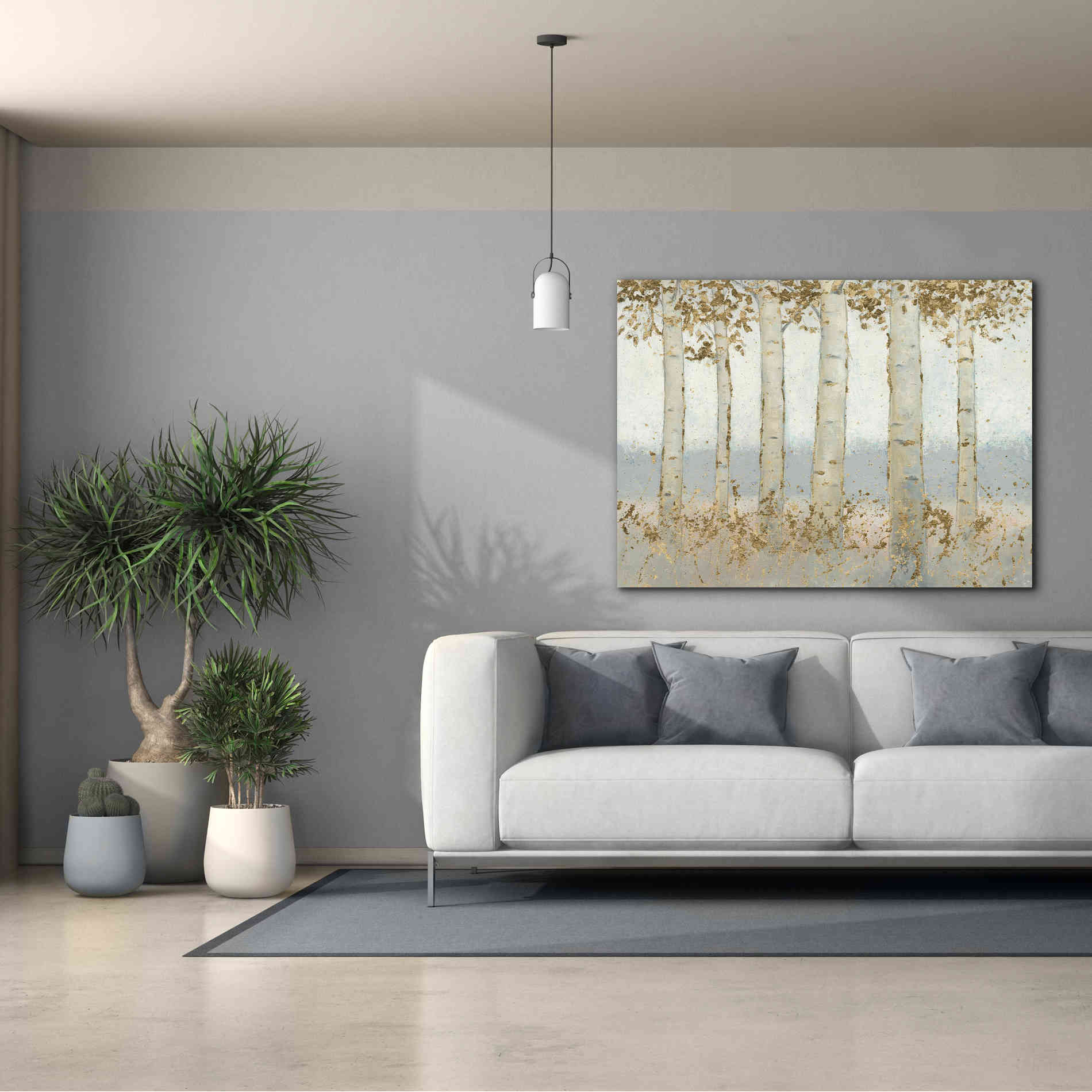 'Magnificent Birch Grove' by James Wiens, Canvas Wall Art,54 x 40