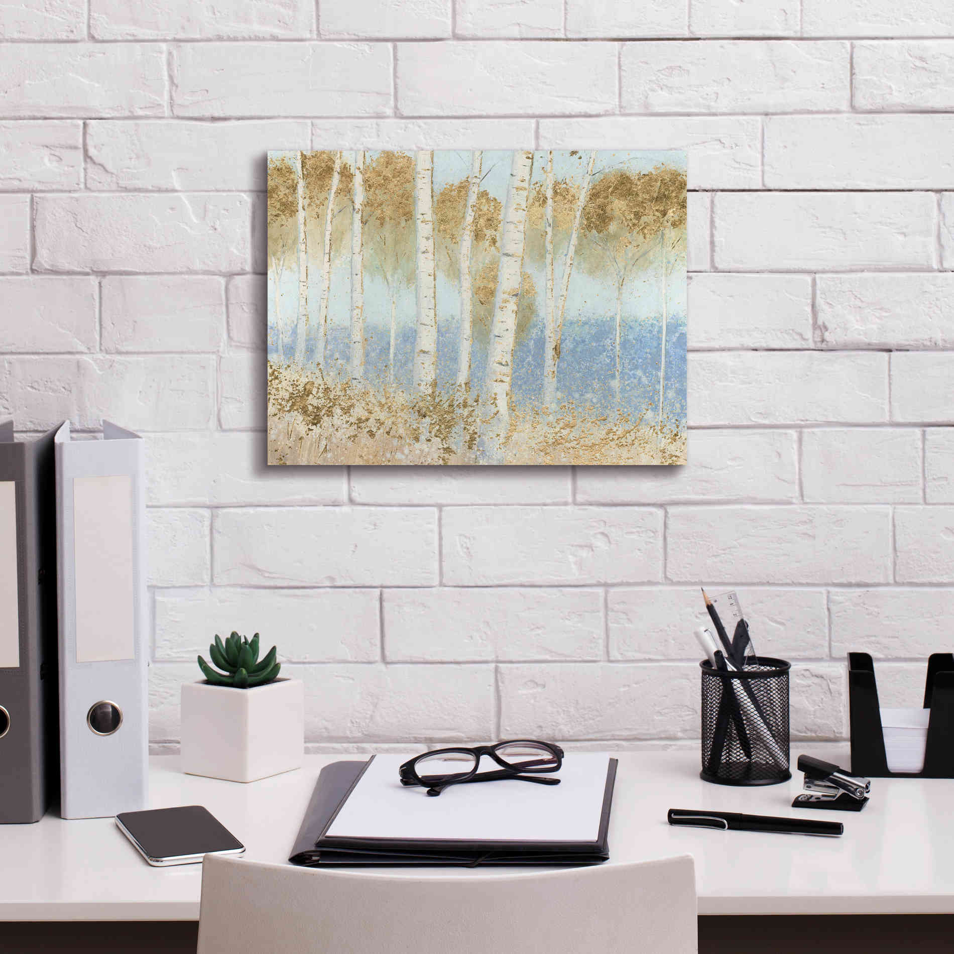 'Summer Birches' by James Wiens, Canvas Wall Art,16 x 12