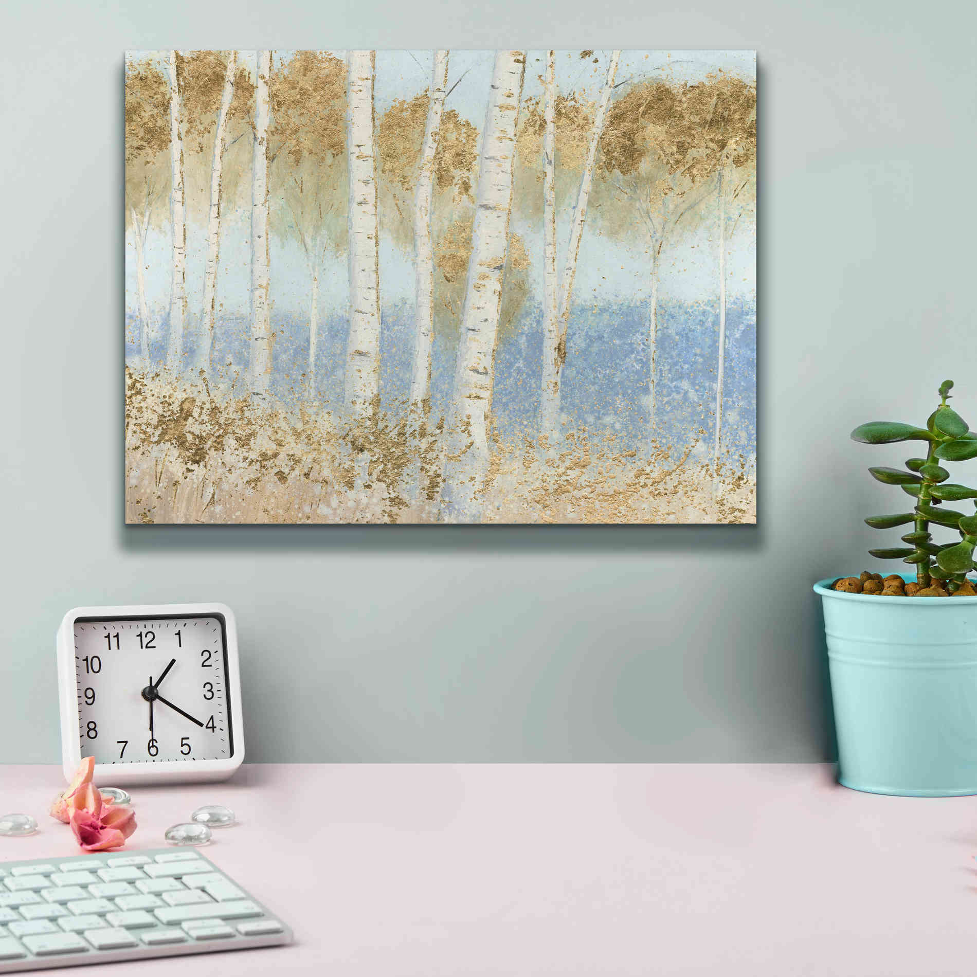 'Summer Birches' by James Wiens, Canvas Wall Art,16 x 12