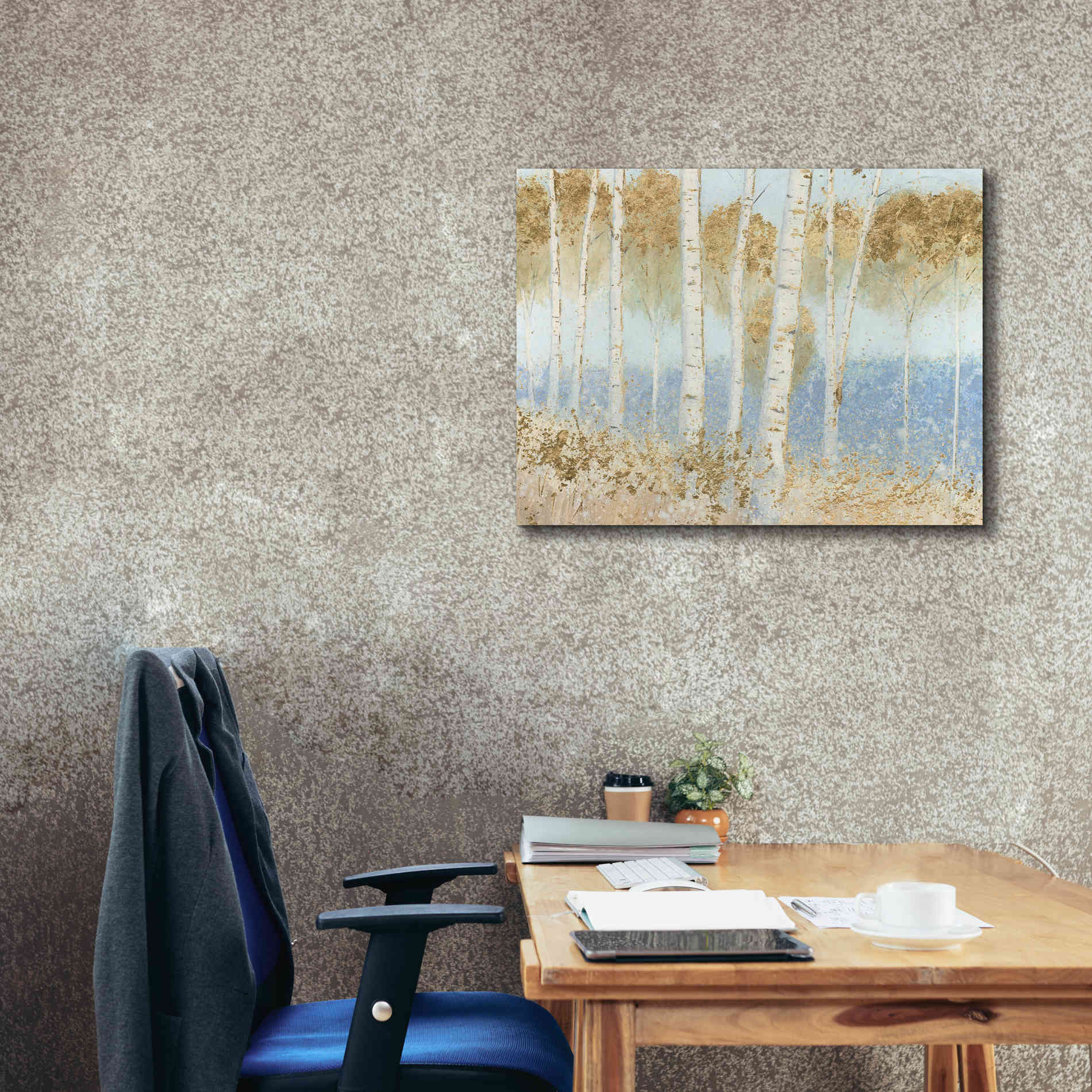 'Summer Birches' by James Wiens, Canvas Wall Art,34 x 26