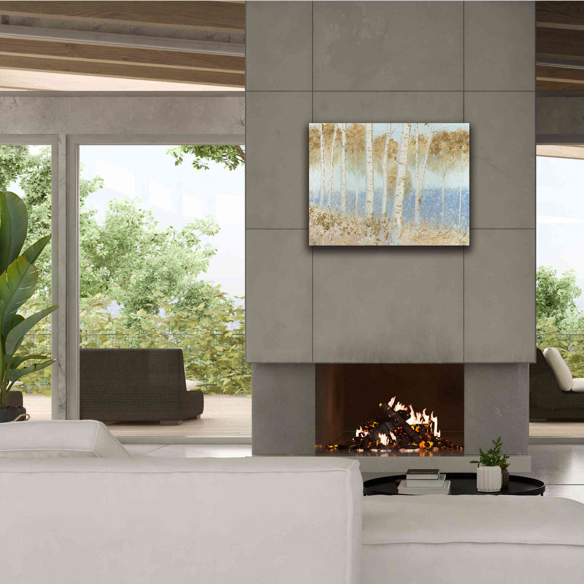 'Summer Birches' by James Wiens, Canvas Wall Art,34 x 26