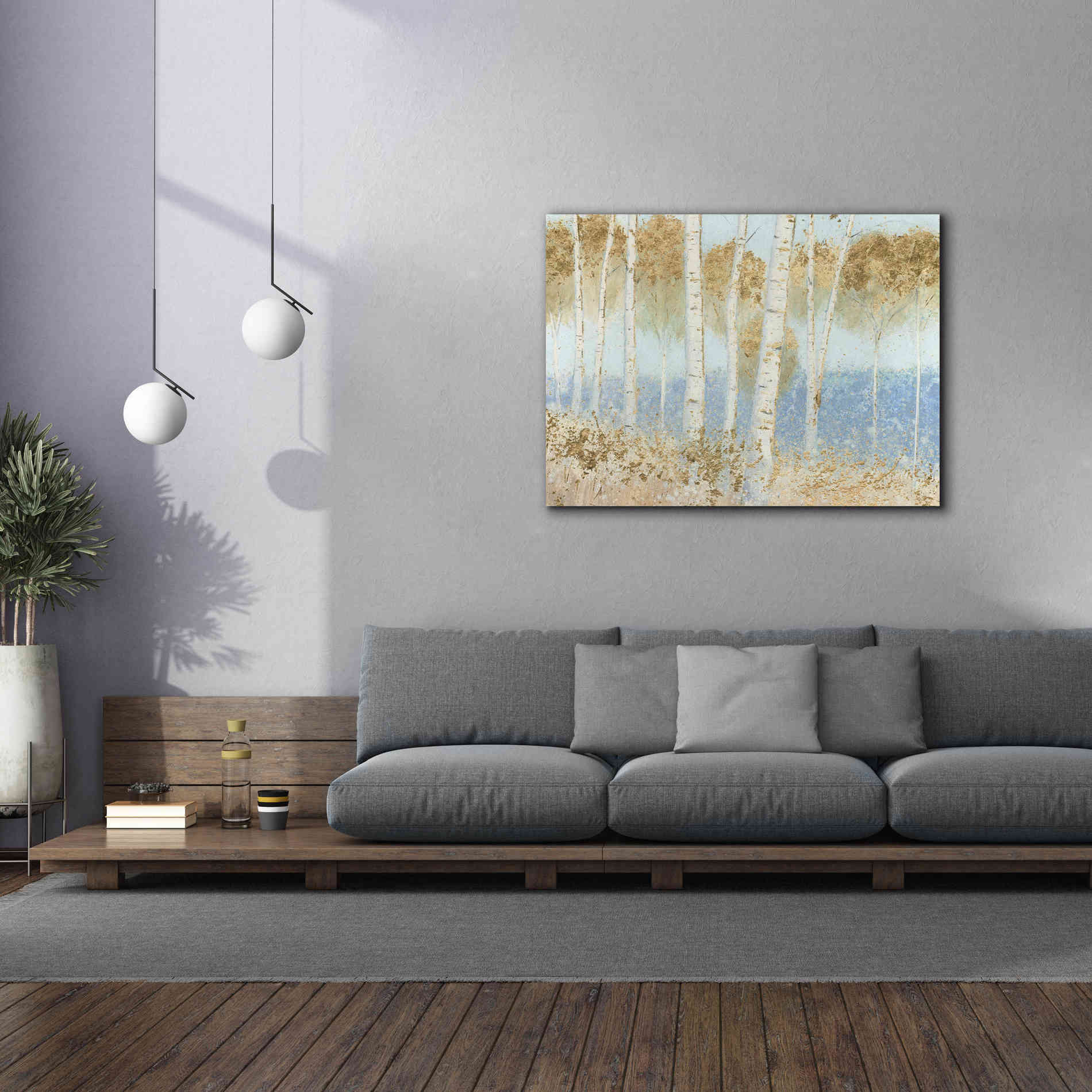 'Summer Birches' by James Wiens, Canvas Wall Art,54 x 40