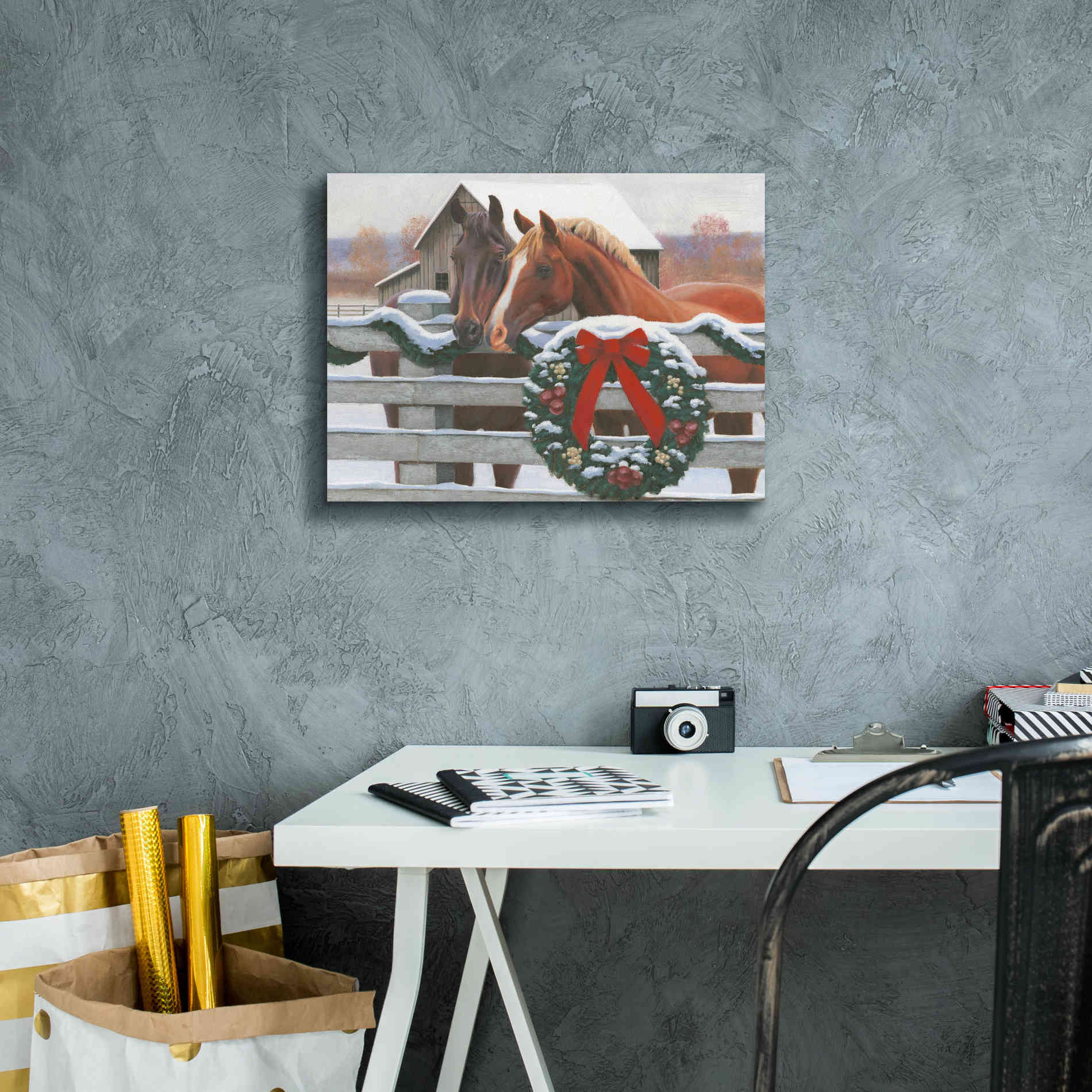 'Christmas in the Heartland II' by James Wiens, Canvas Wall Art,16 x 12