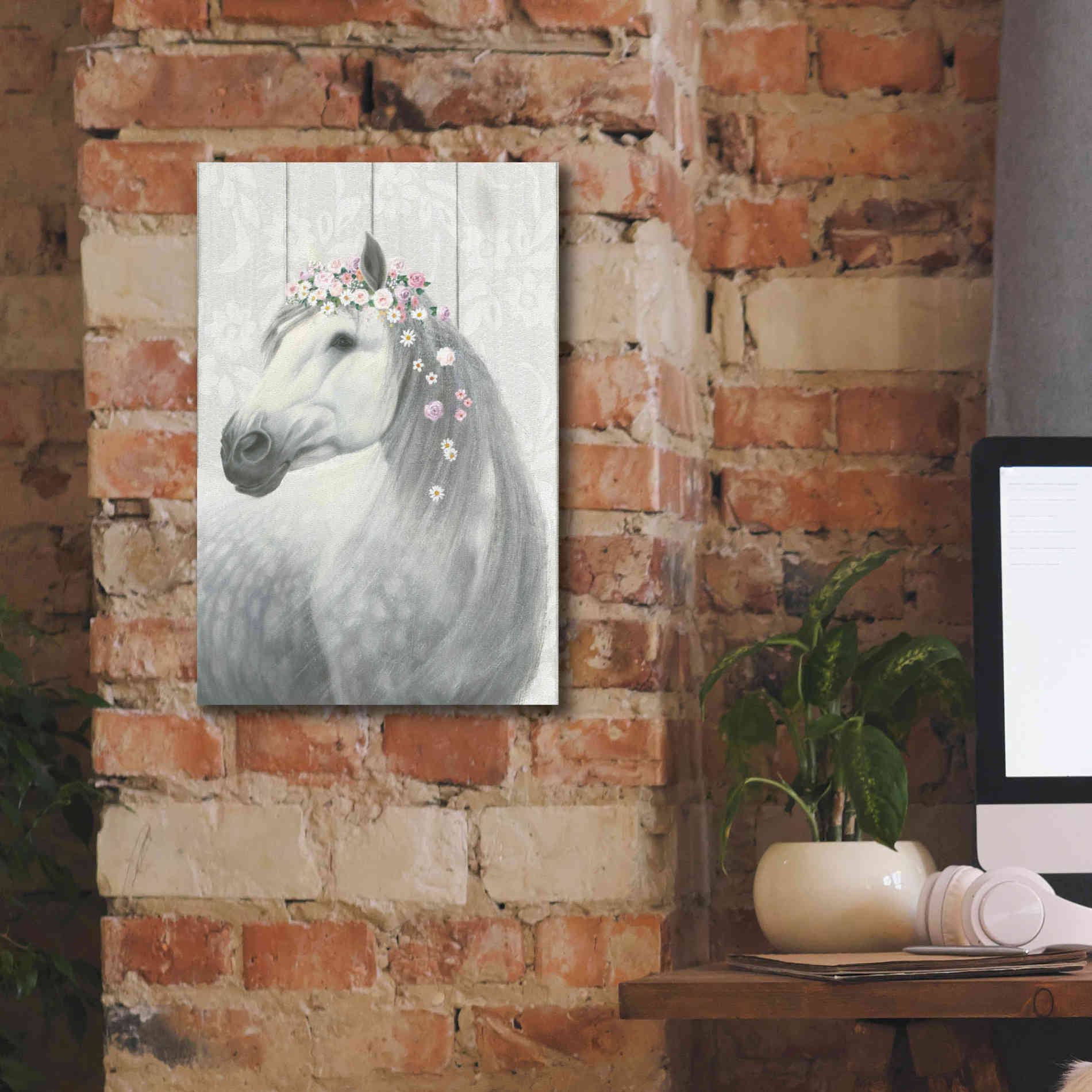 'Spirit Stallion II on wood' by James Wiens, Canvas Wall Art,12 x 18