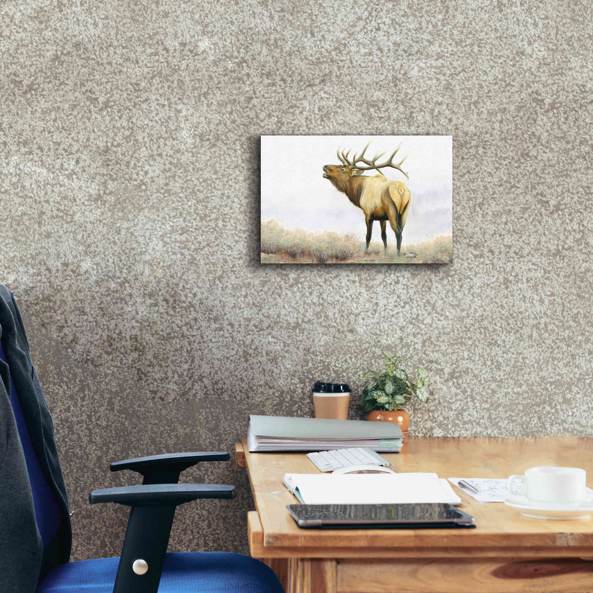 'Majestic Elk' by James Wiens, Canvas Wall Art,18 x 12