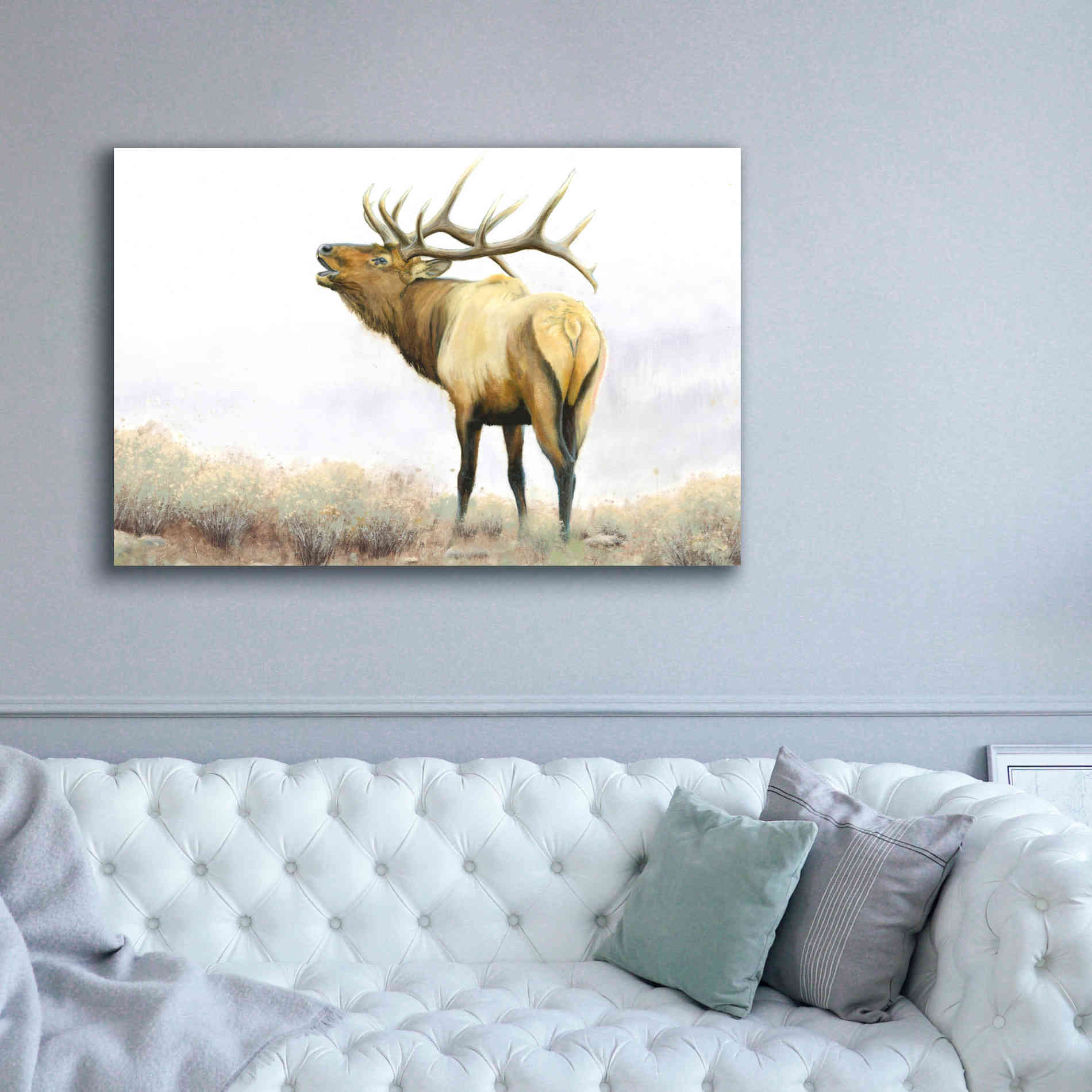 'Majestic Elk' by James Wiens, Canvas Wall Art,60 x 40