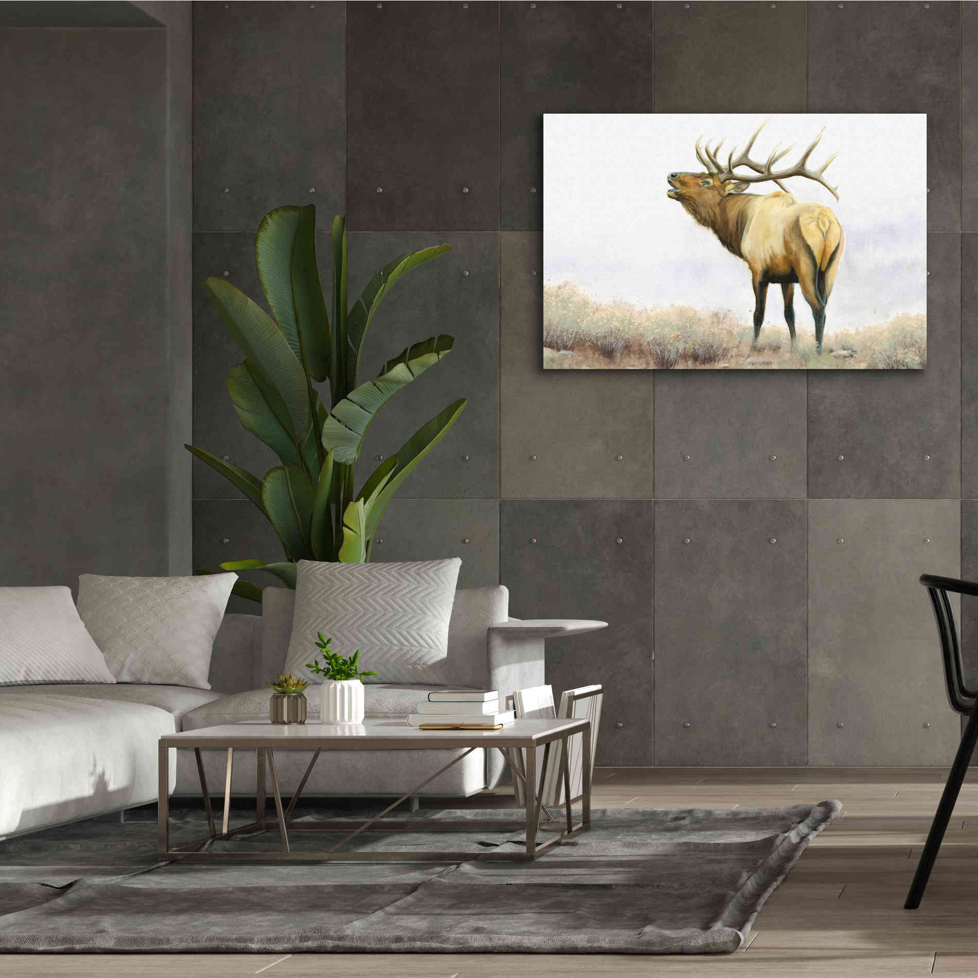 'Majestic Elk' by James Wiens, Canvas Wall Art,60 x 40