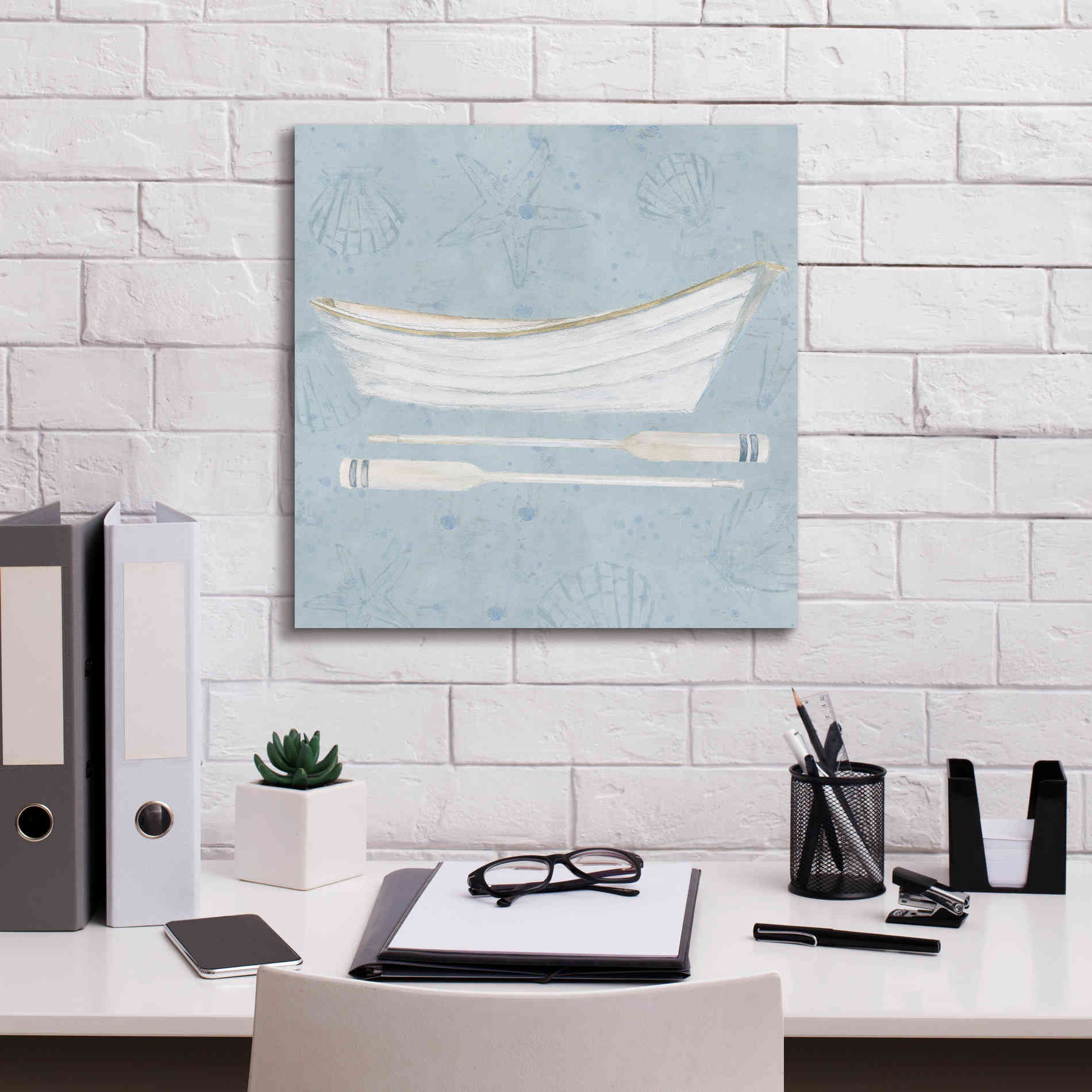 'Serene Seaside I' by James Wiens, Canvas Wall Art,18 x 18