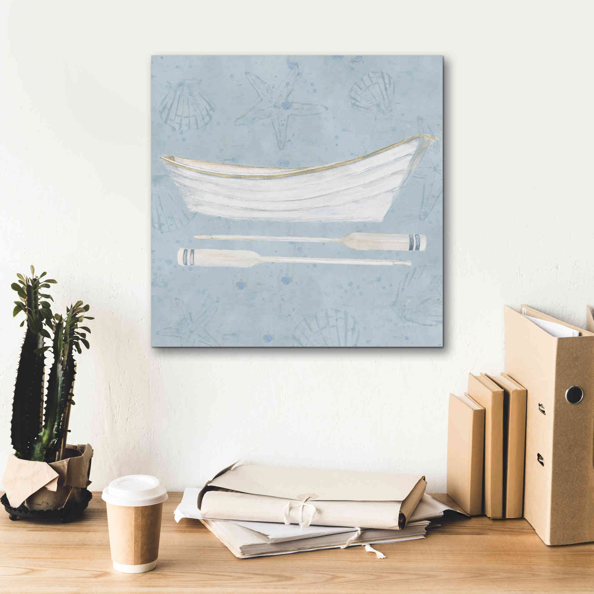 'Serene Seaside I' by James Wiens, Canvas Wall Art,18 x 18