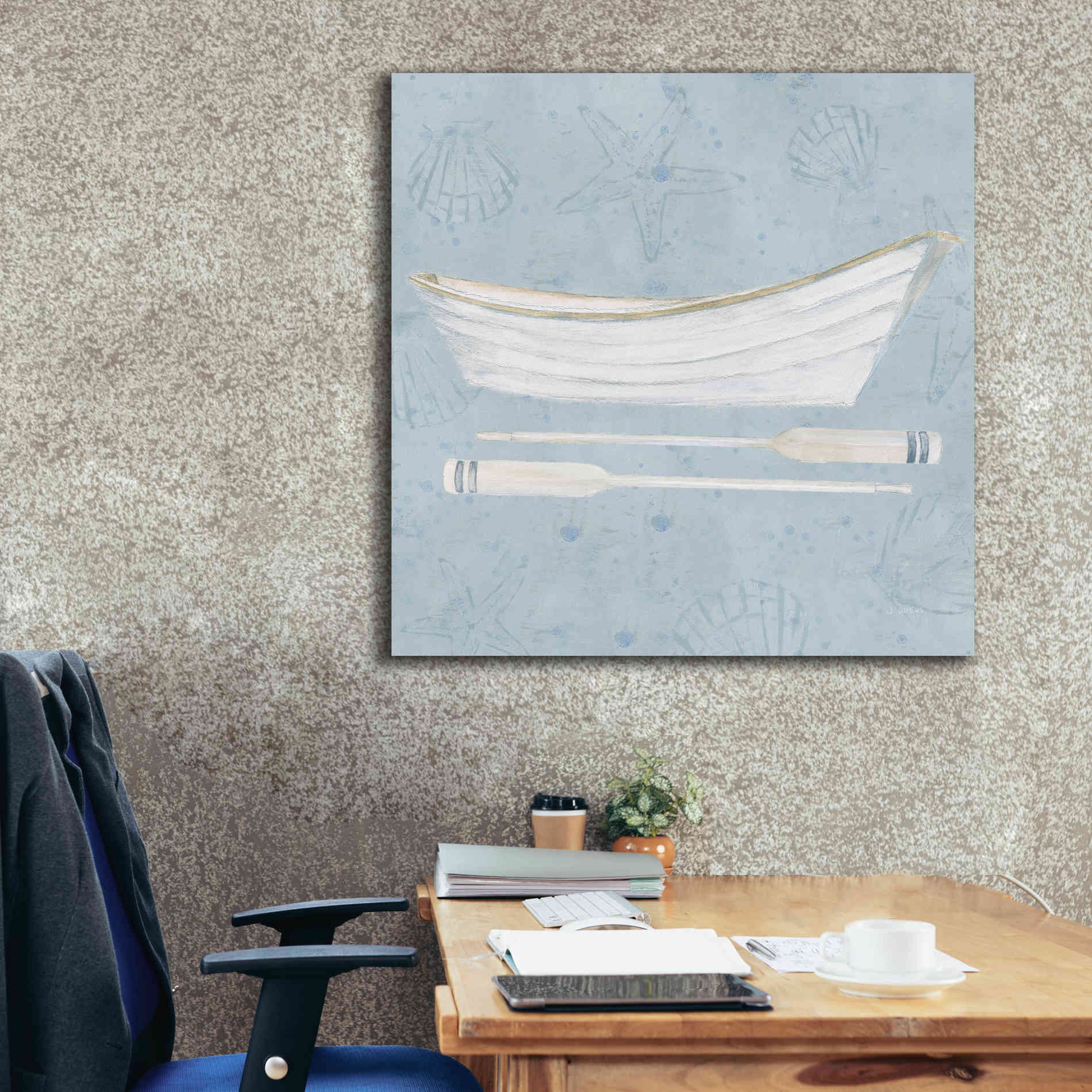 'Serene Seaside I' by James Wiens, Canvas Wall Art,37 x 37