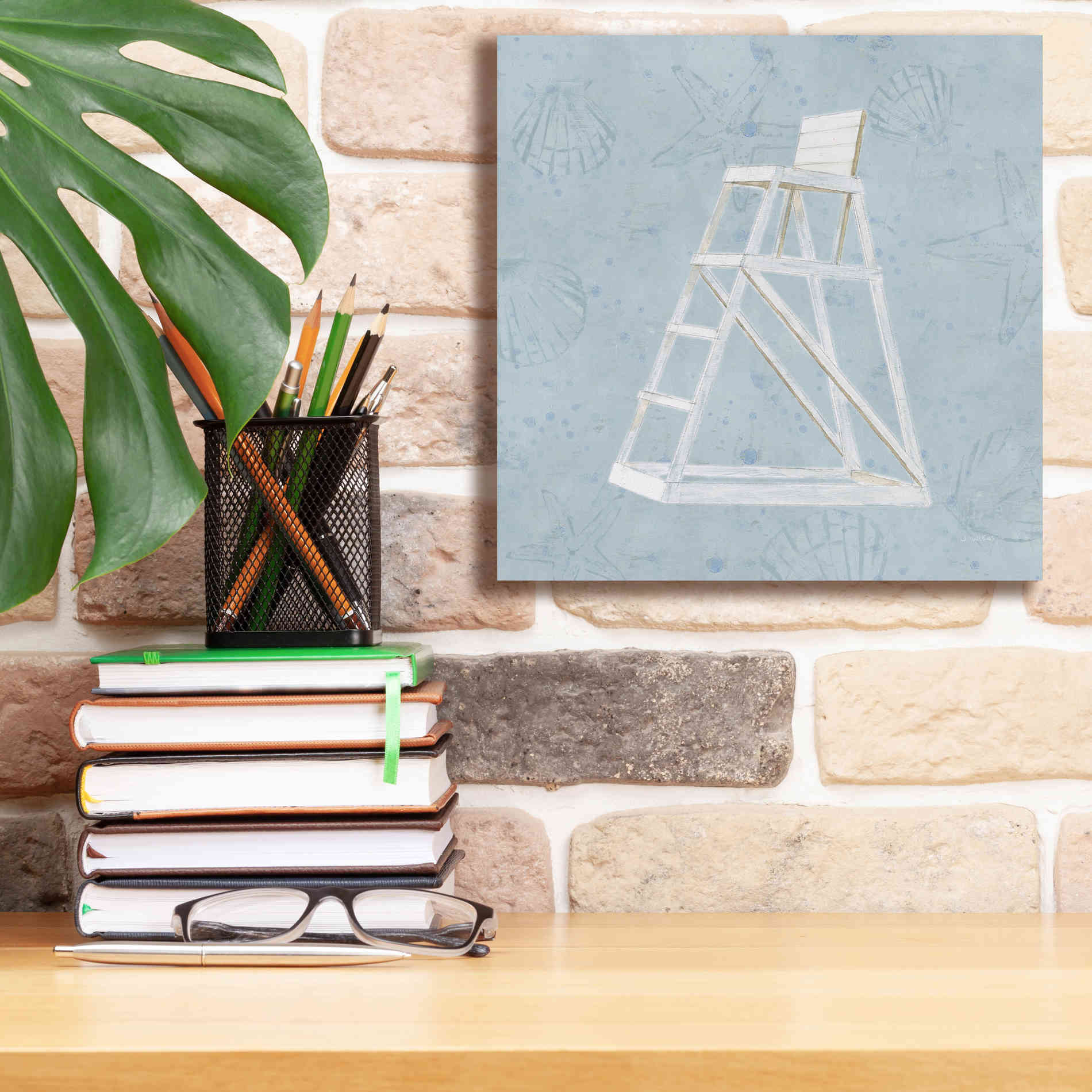 'Serene Seaside II' by James Wiens, Canvas Wall Art,12 x 12