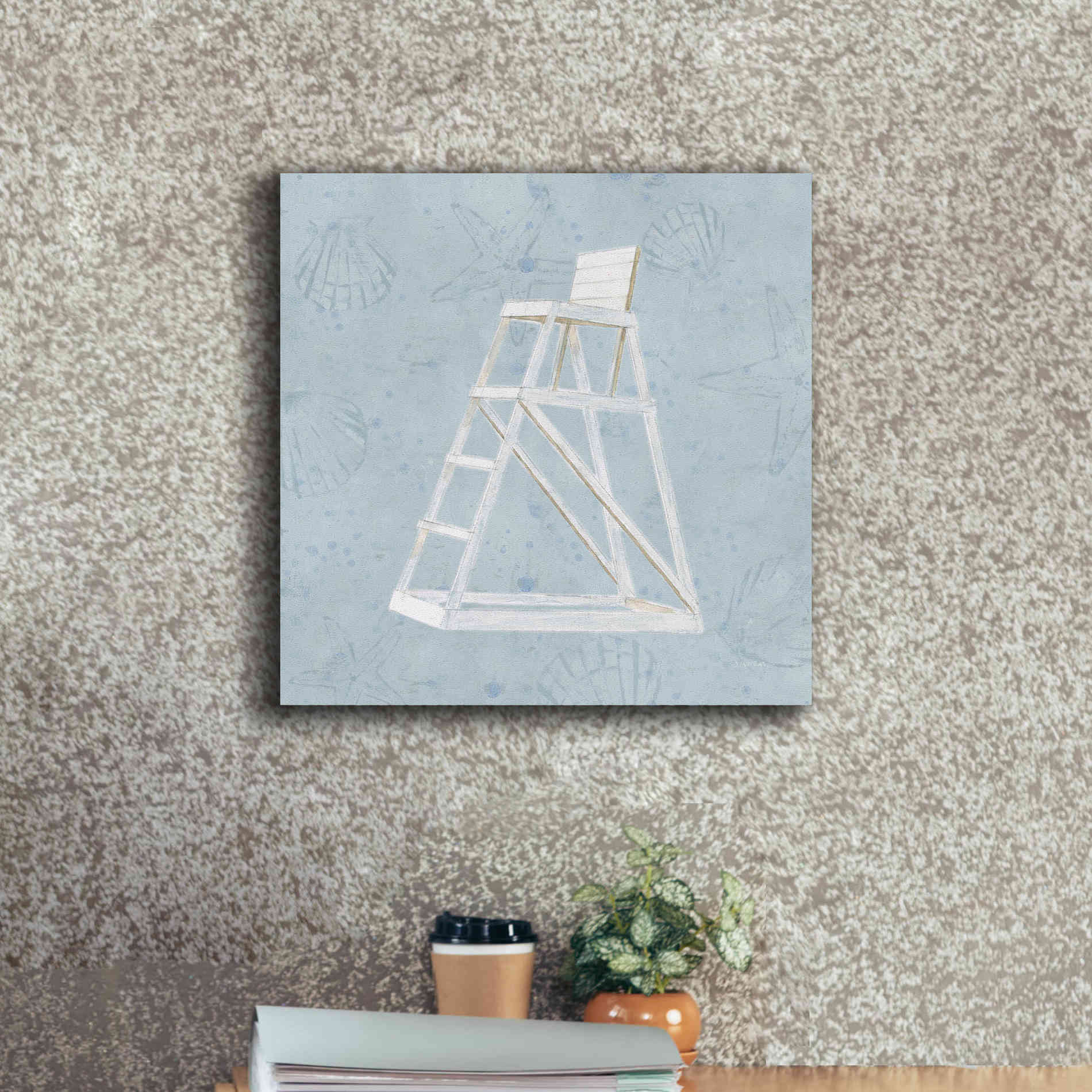 'Serene Seaside II' by James Wiens, Canvas Wall Art,18 x 18