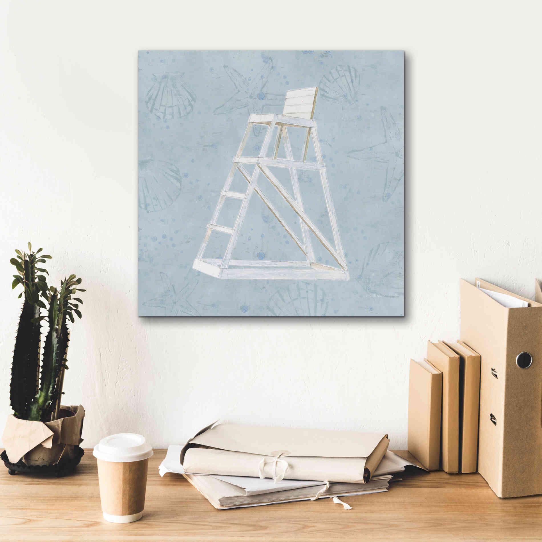 'Serene Seaside II' by James Wiens, Canvas Wall Art,18 x 18