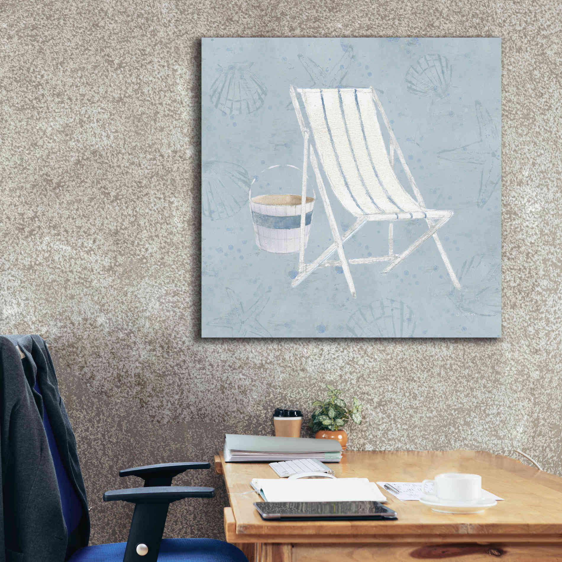 'Serene Seaside III' by James Wiens, Canvas Wall Art,37 x 37