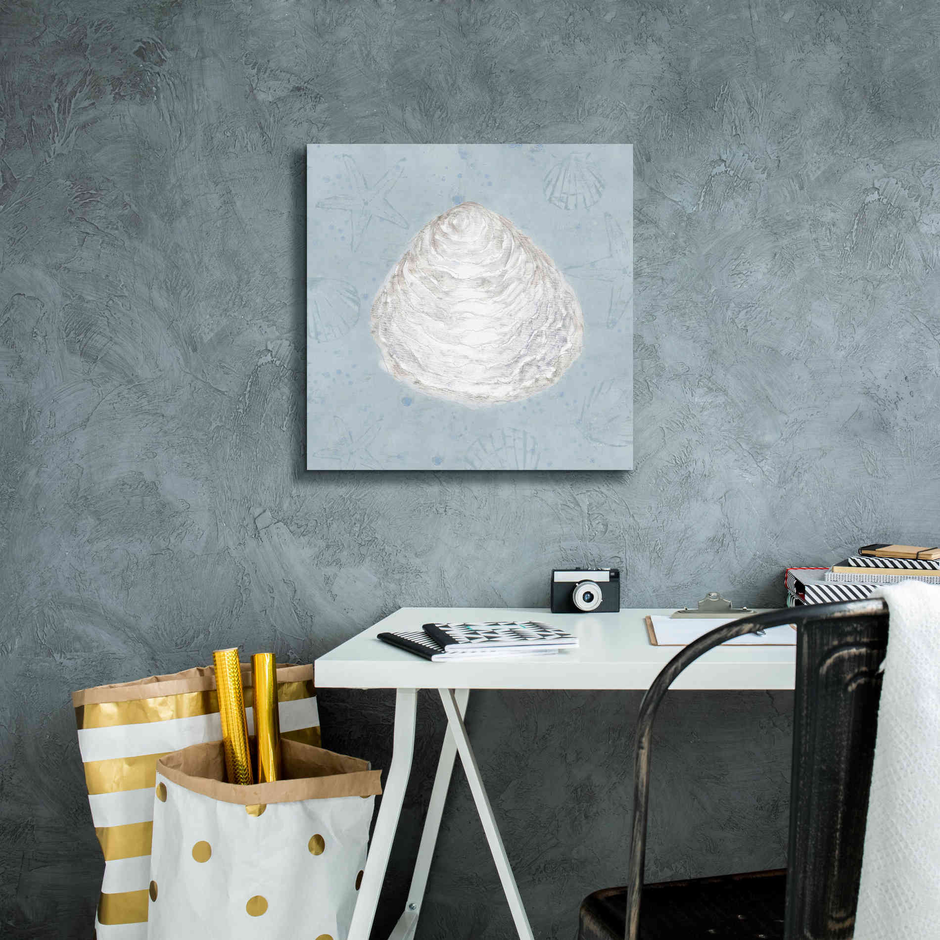 'Serene Shells I' by James Wiens, Canvas Wall Art,18 x 18