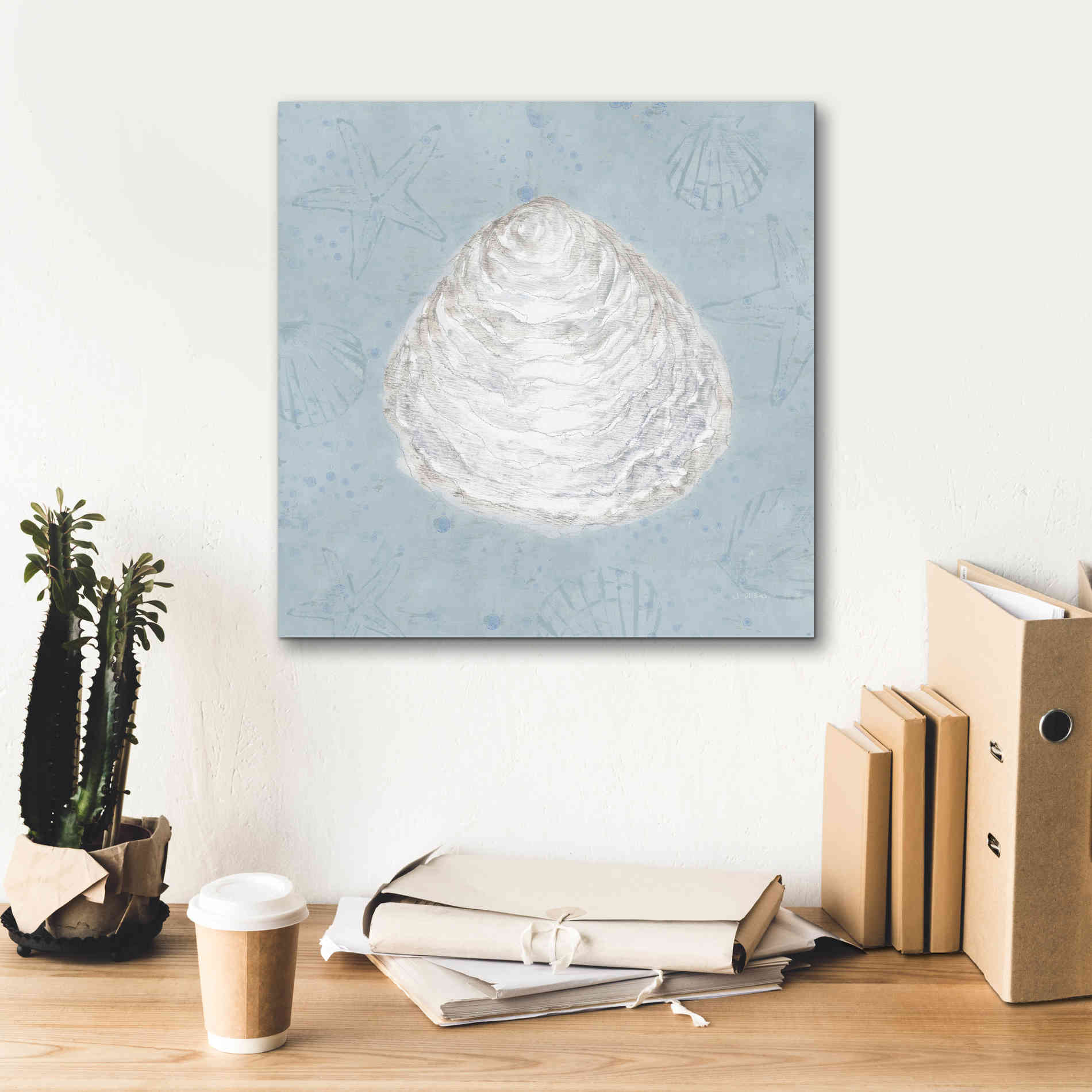 'Serene Shells I' by James Wiens, Canvas Wall Art,18 x 18
