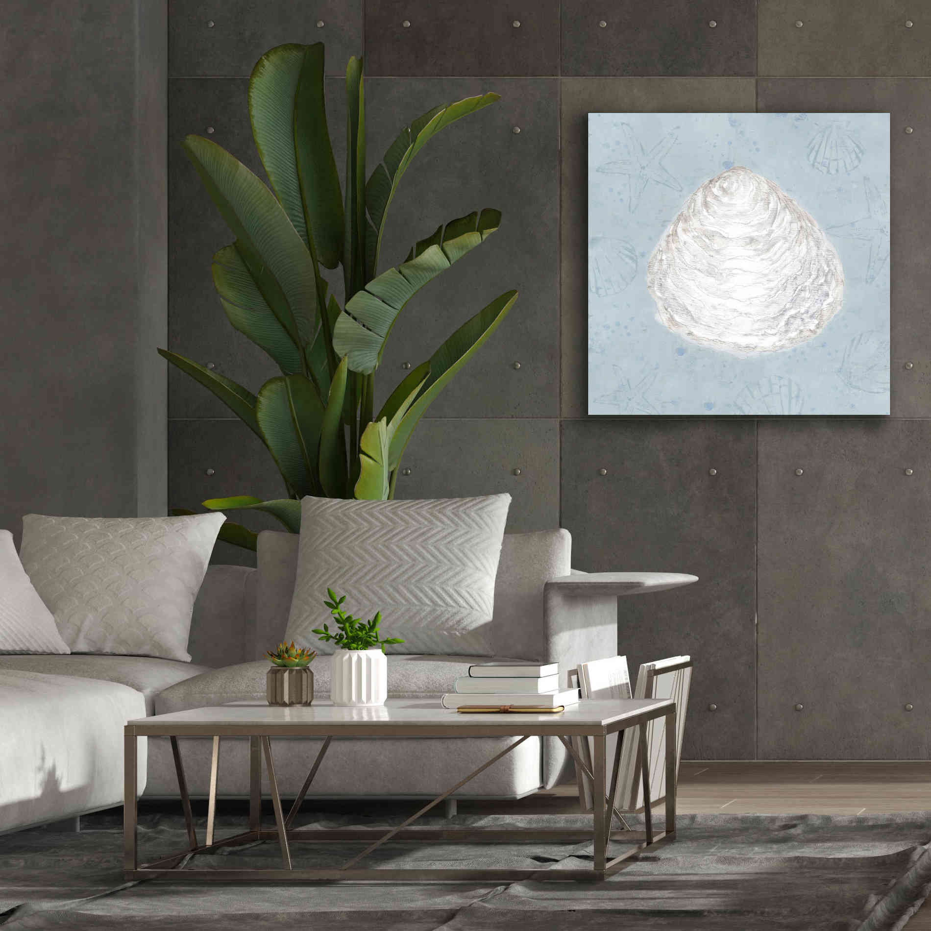 'Serene Shells I' by James Wiens, Canvas Wall Art,37 x 37