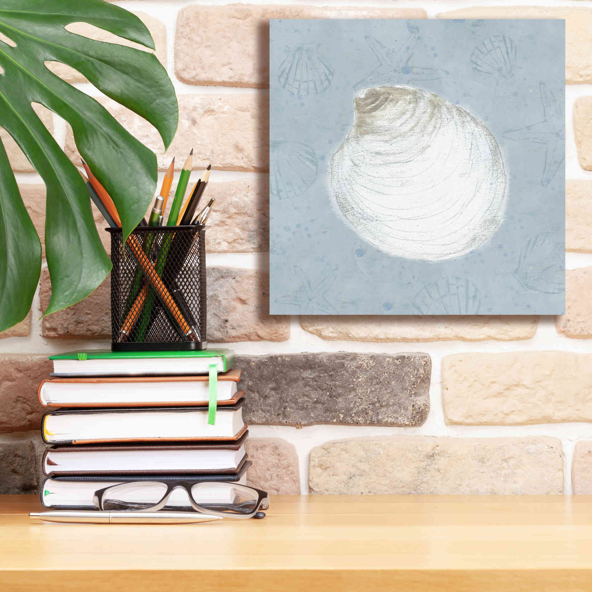 'Serene Shells II' by James Wiens, Canvas Wall Art,12 x 12