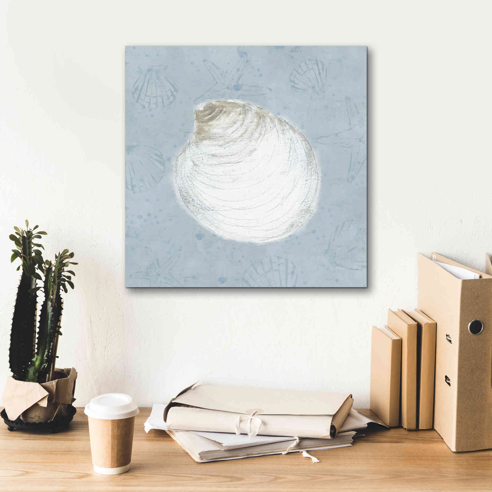 'Serene Shells II' by James Wiens, Canvas Wall Art,18 x 18