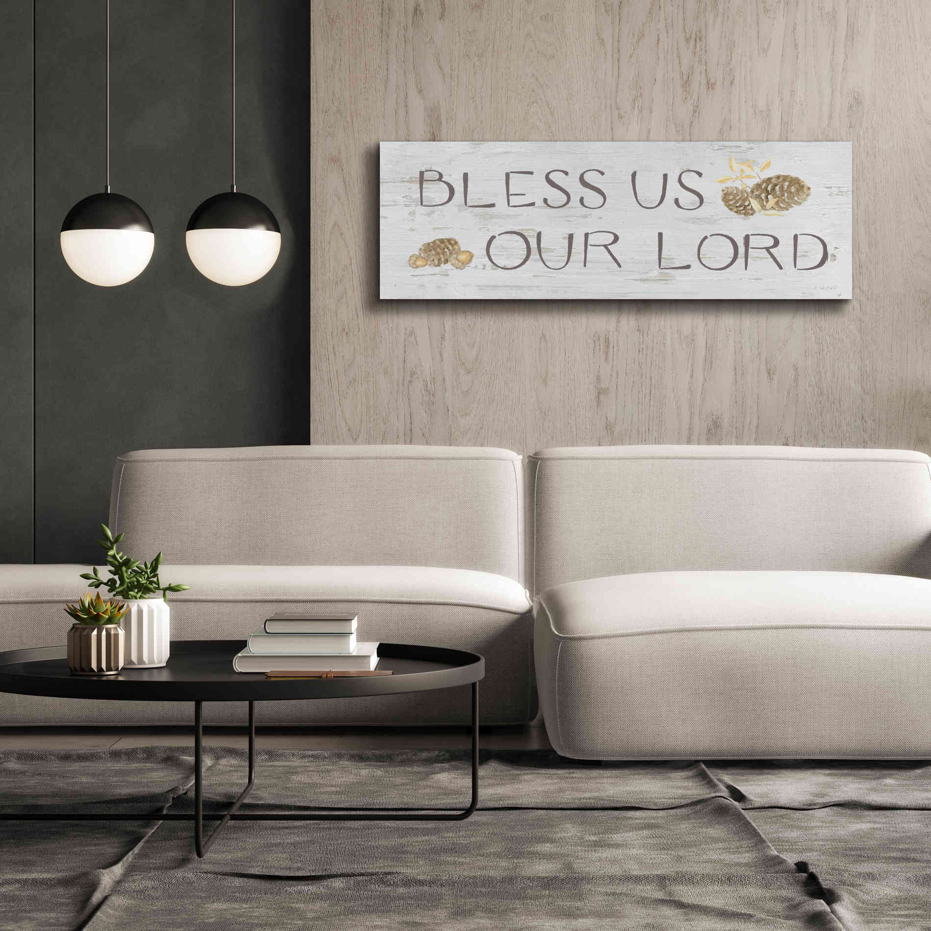 'Beautiful Bounty Sign II' by James Wiens, Canvas Wall Art,60 x 20