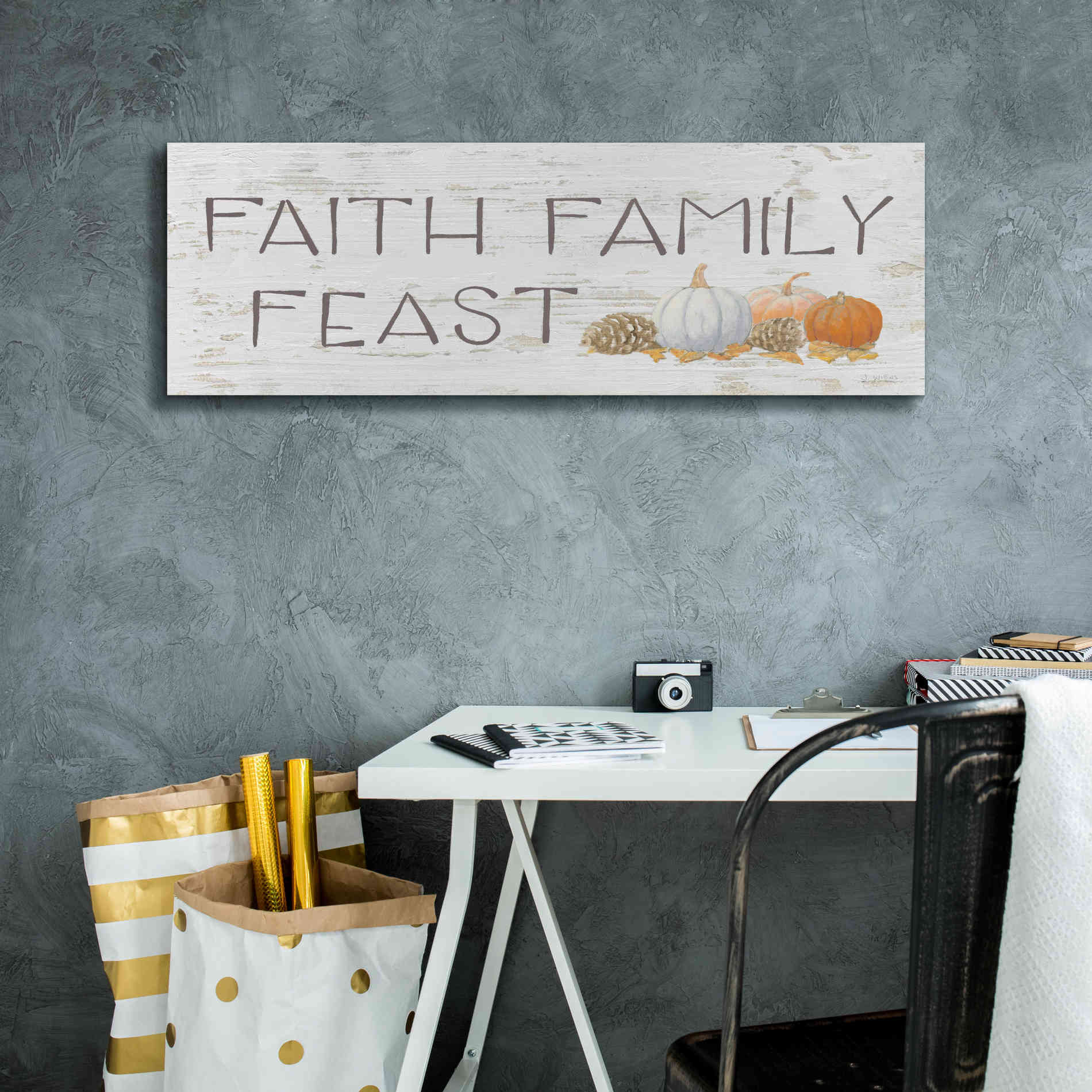 'Beautiful Bounty Sign III' by James Wiens, Canvas Wall Art,36 x 12