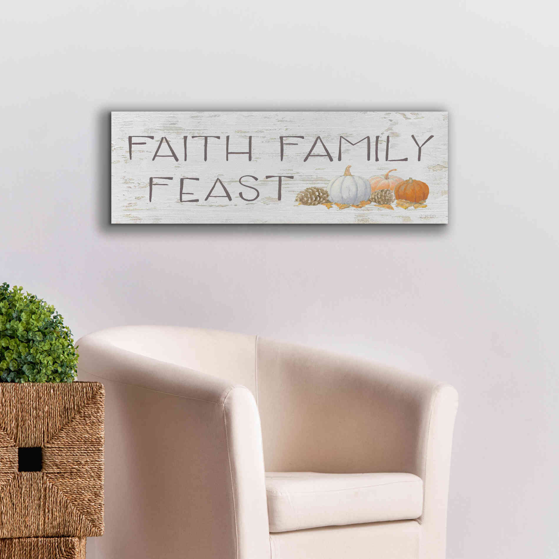 'Beautiful Bounty Sign III' by James Wiens, Canvas Wall Art,36 x 12