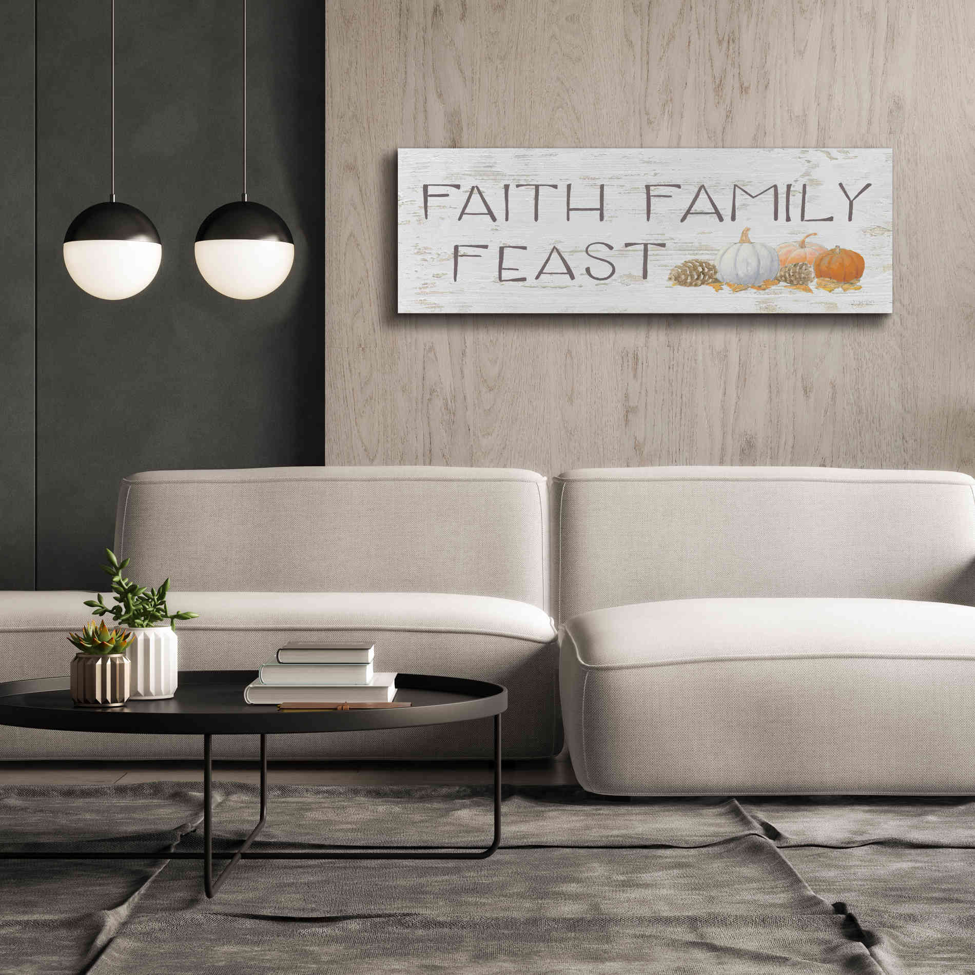 'Beautiful Bounty Sign III' by James Wiens, Canvas Wall Art,60 x 20