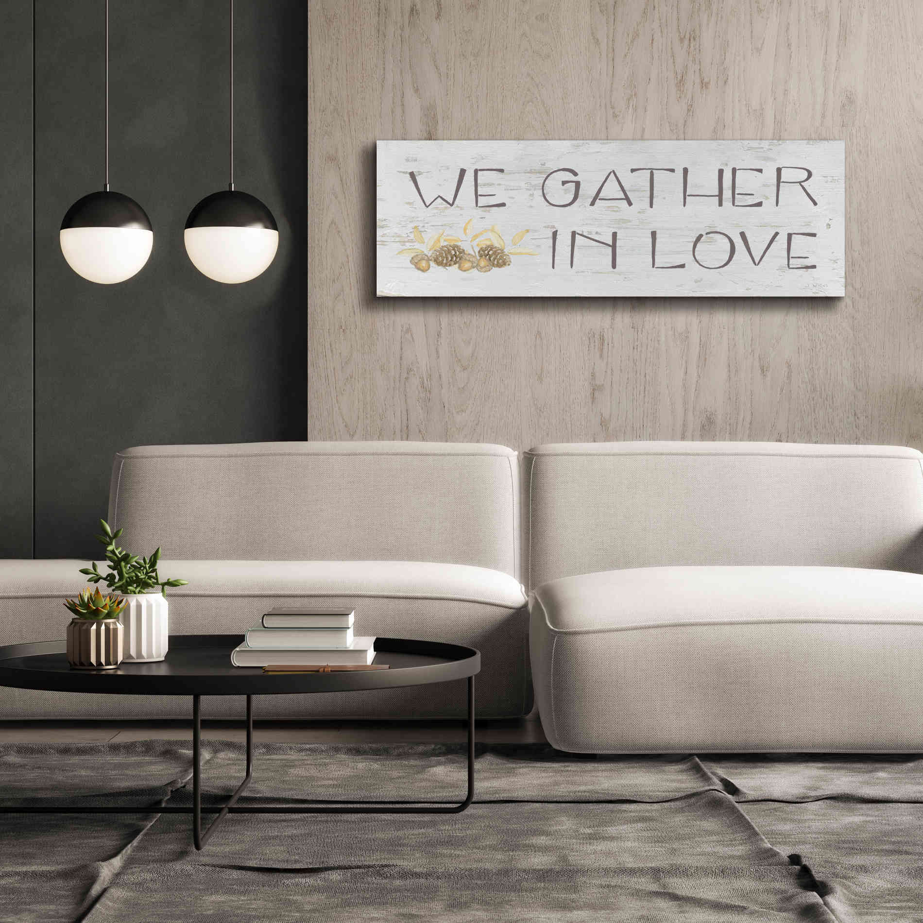 'Beautiful Bounty Sign IV' by James Wiens, Canvas Wall Art,60 x 20