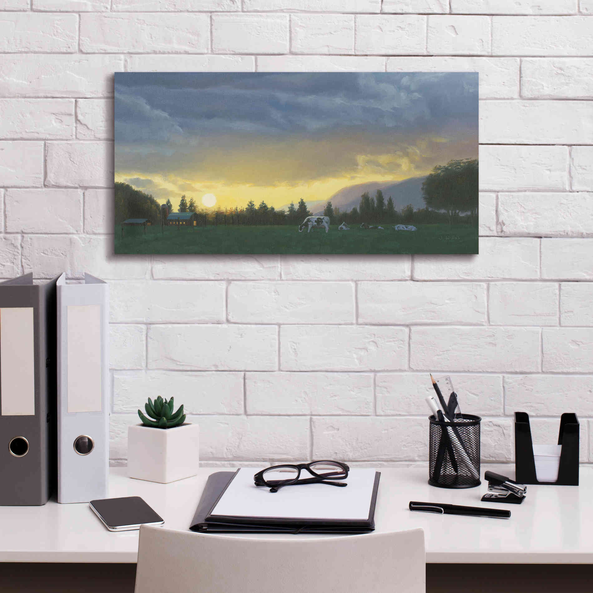 'Farm Life II' by James Wiens, Canvas Wall Art,24 x 12
