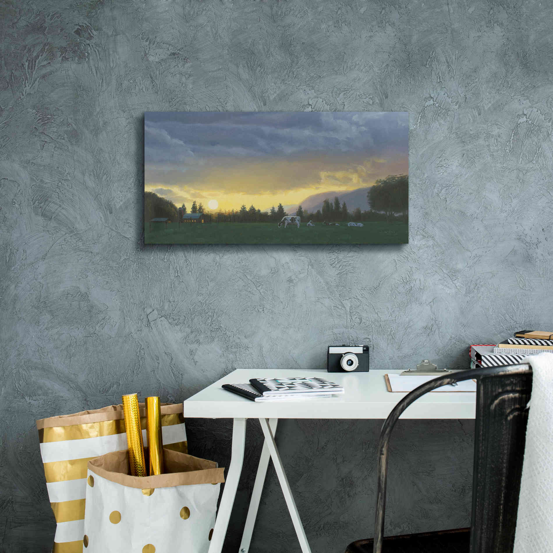 'Farm Life II' by James Wiens, Canvas Wall Art,24 x 12