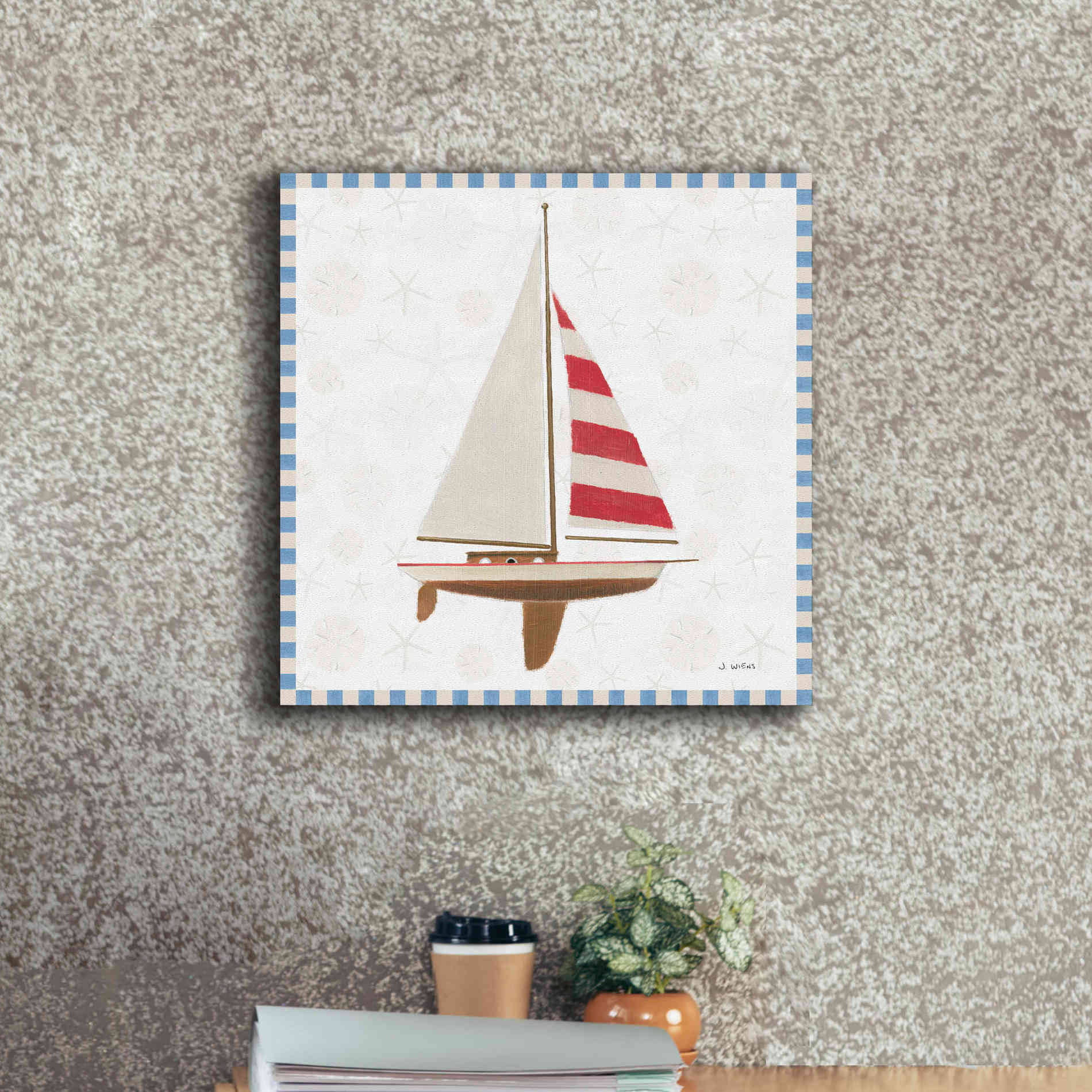 'Beach Days IV' by James Wiens, Canvas Wall Art,18 x 18