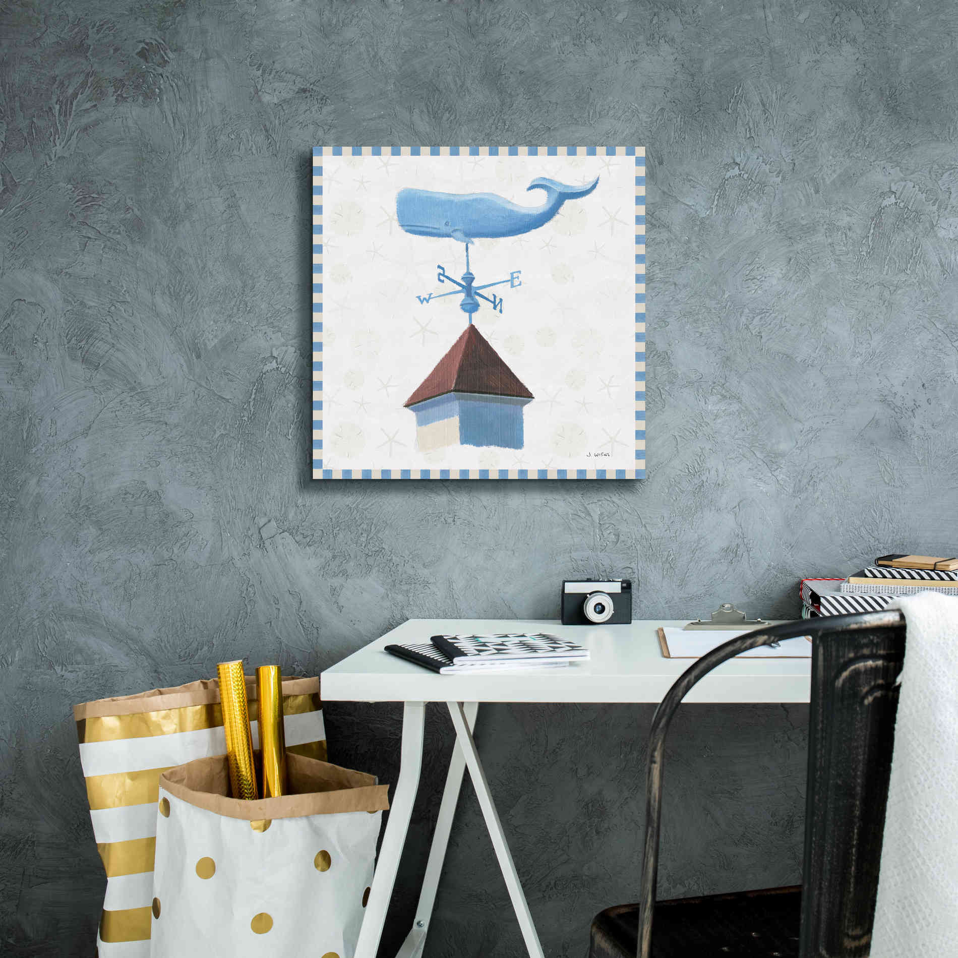 'Beach Days V' by James Wiens, Canvas Wall Art,18 x 18