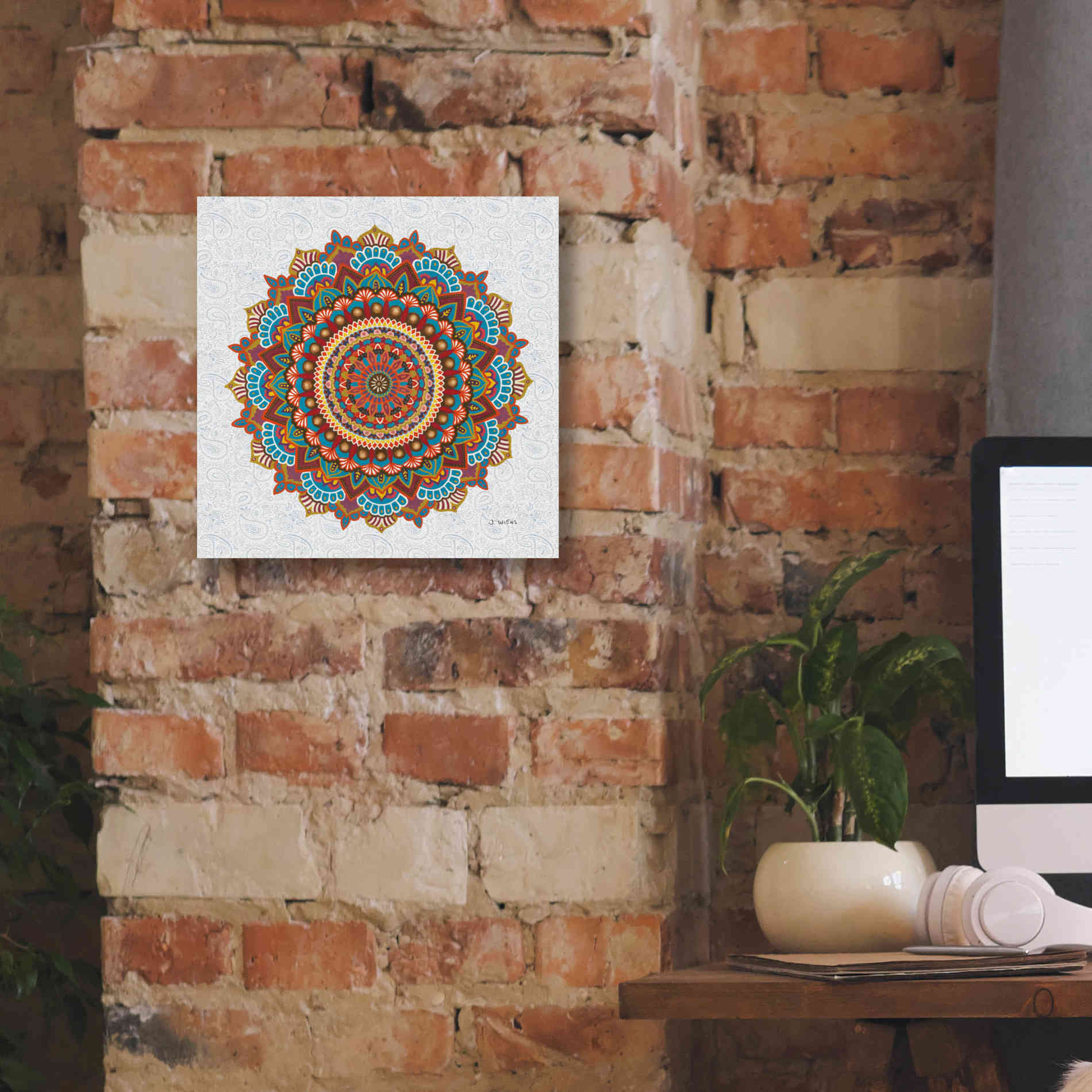 'Mandala Dream' by James Wiens, Canvas Wall Art,12 x 12