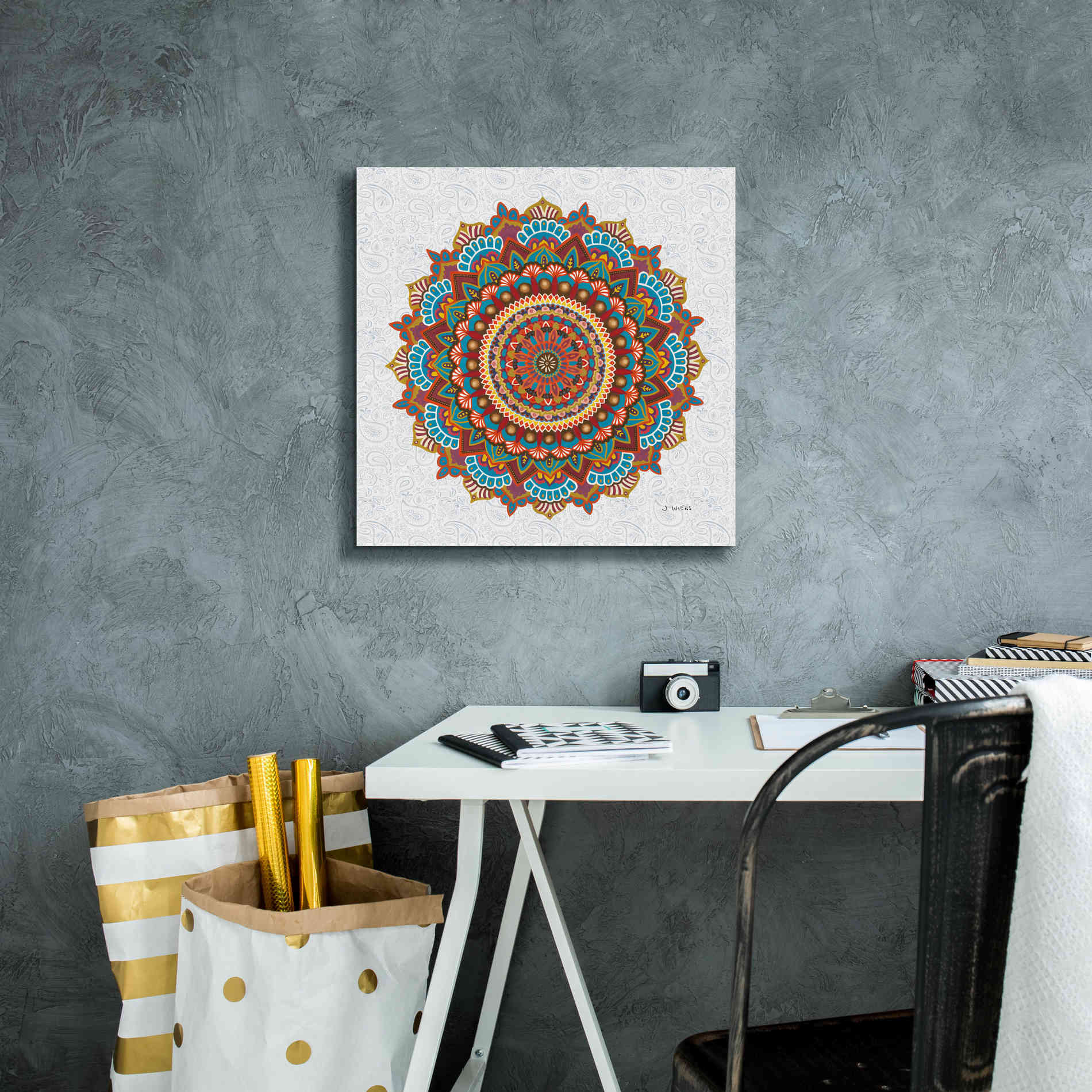 'Mandala Dream' by James Wiens, Canvas Wall Art,18 x 18