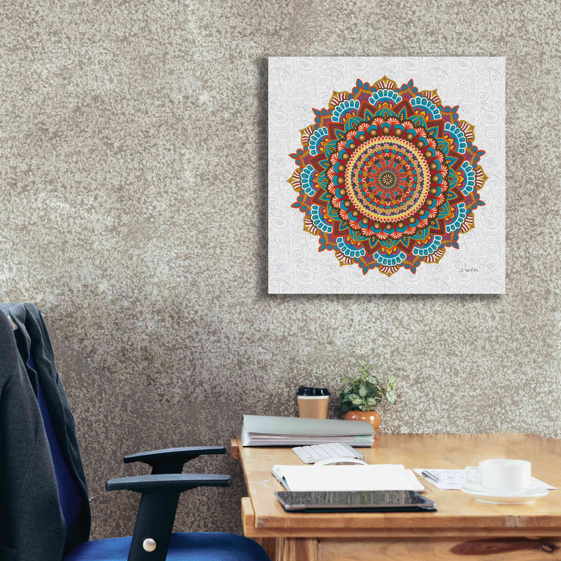 'Mandala Dream' by James Wiens, Canvas Wall Art,26 x 26