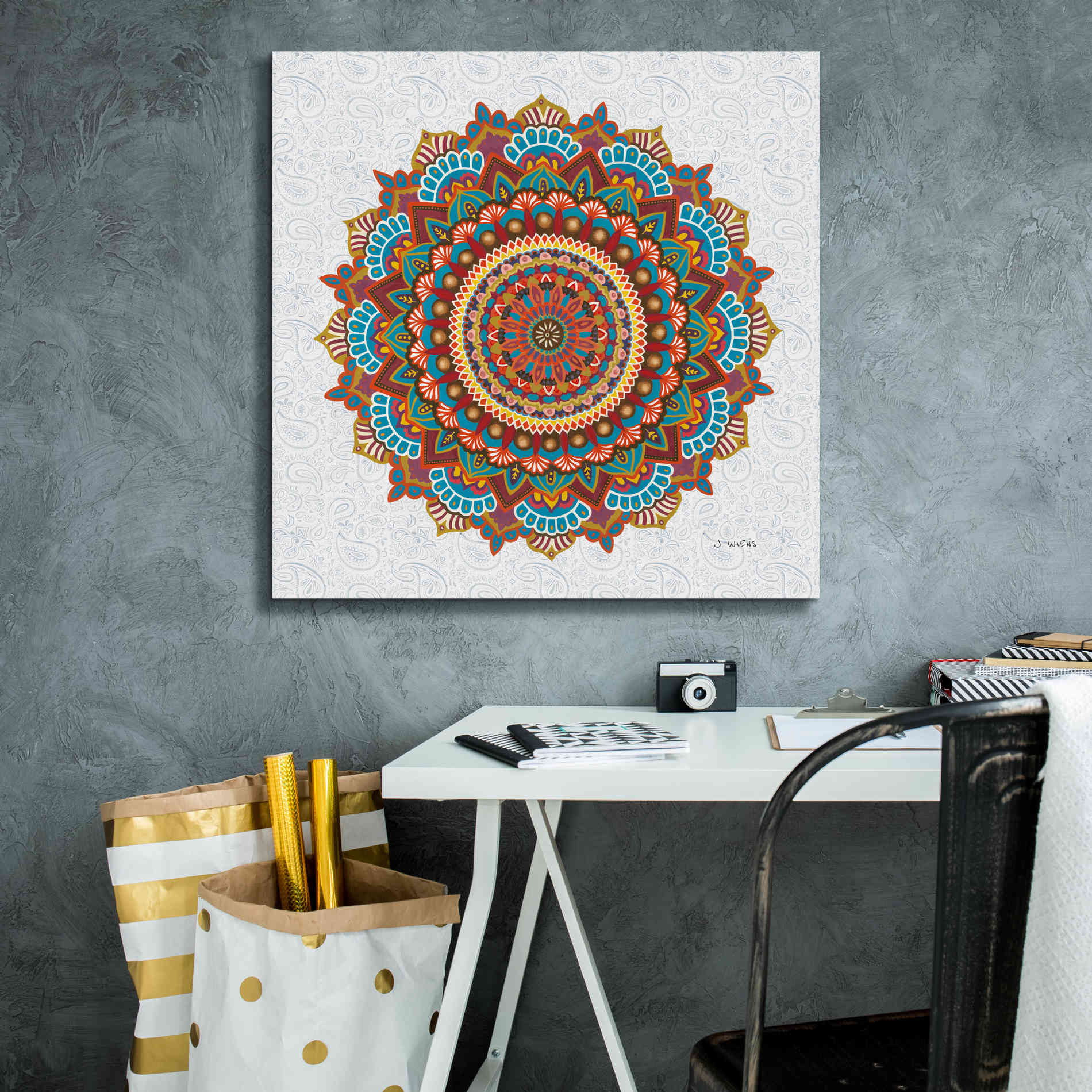 'Mandala Dream' by James Wiens, Canvas Wall Art,26 x 26
