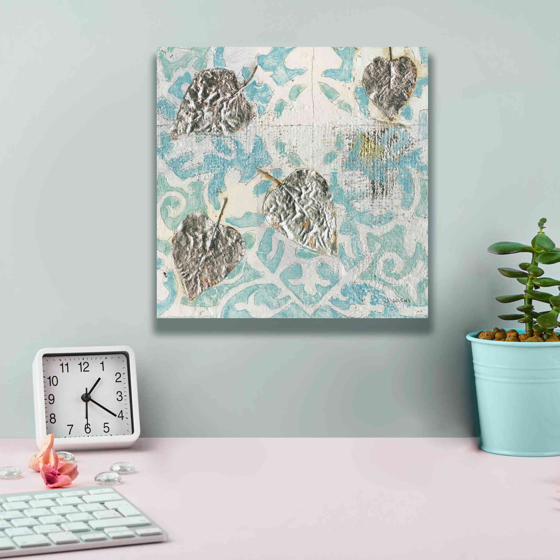 'Gracefully Blue I' by James Wiens, Canvas Wall Art,12 x 12