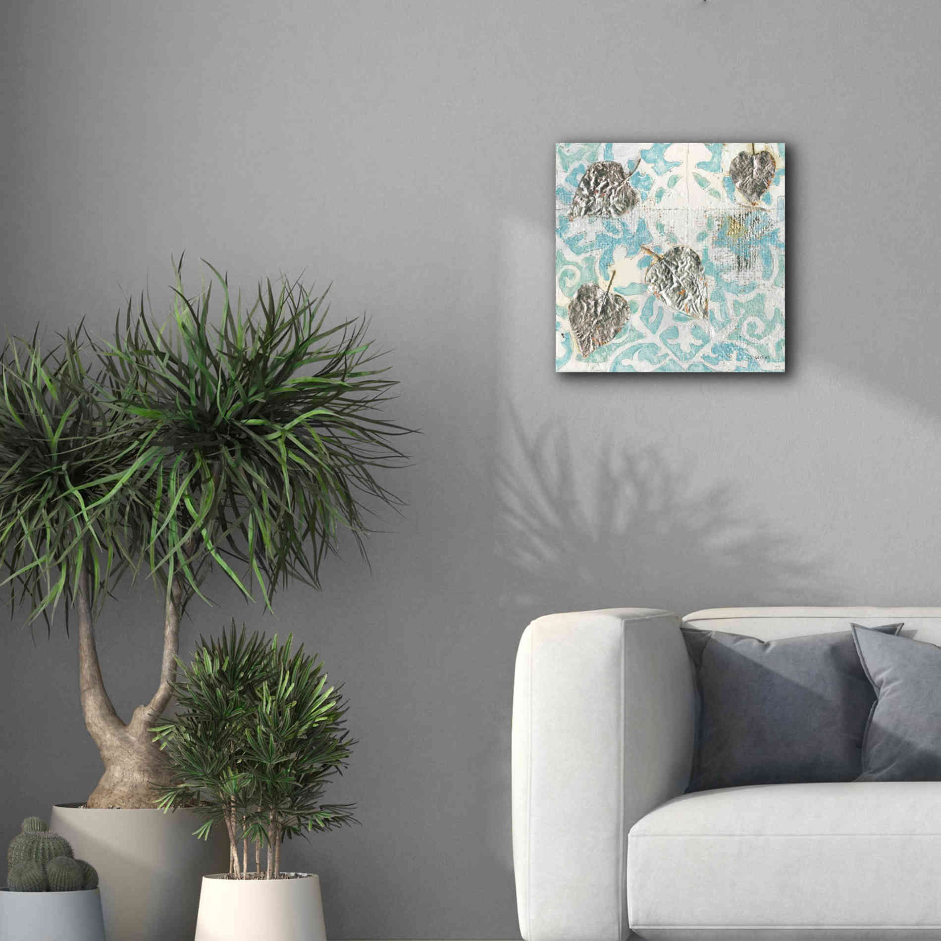 'Gracefully Blue I' by James Wiens, Canvas Wall Art,18 x 18