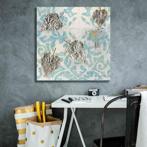 Image of 'Gracefully Blue I' by James Wiens, Canvas Wall Art,26 x 26