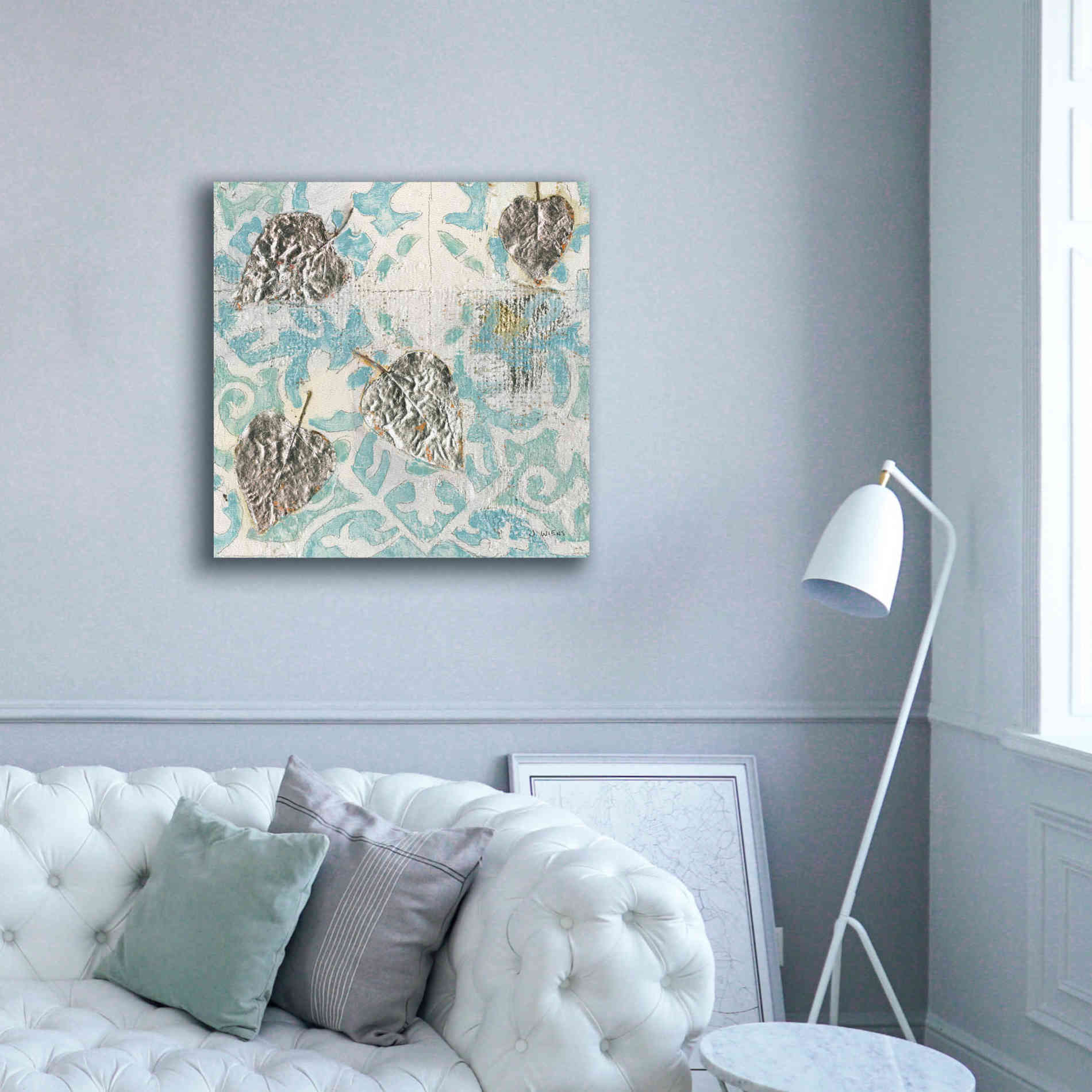 'Gracefully Blue I' by James Wiens, Canvas Wall Art,37 x 37
