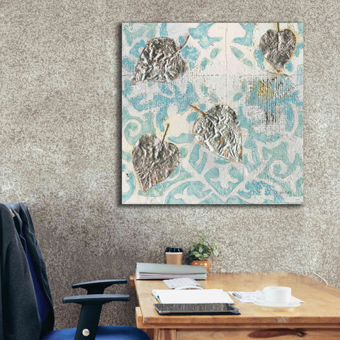 Image of 'Gracefully Blue I' by James Wiens, Canvas Wall Art,37 x 37