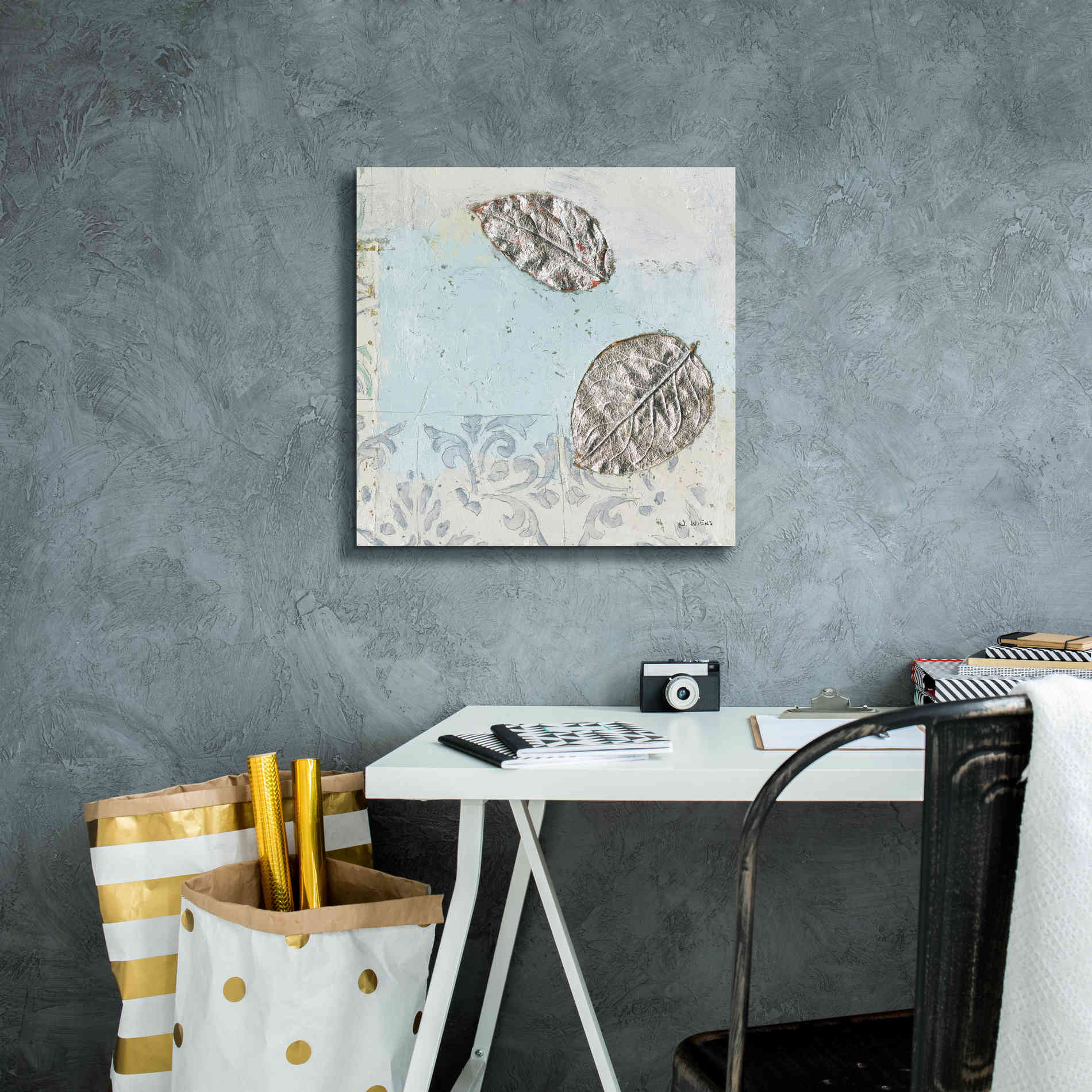 'Gracefully Blue II' by James Wiens, Canvas Wall Art,18 x 18