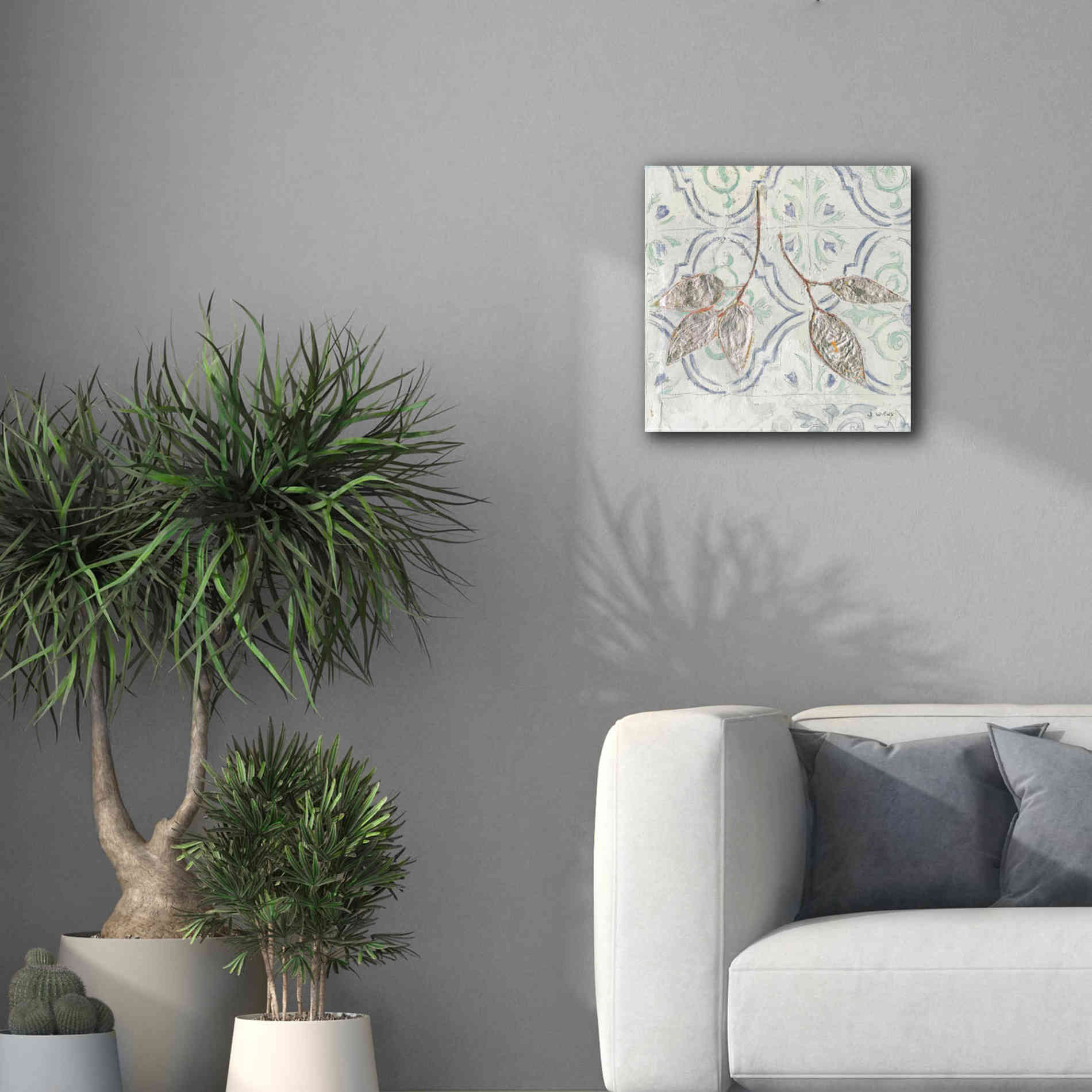 'Gracefully Blue III' by James Wiens, Canvas Wall Art,18 x 18